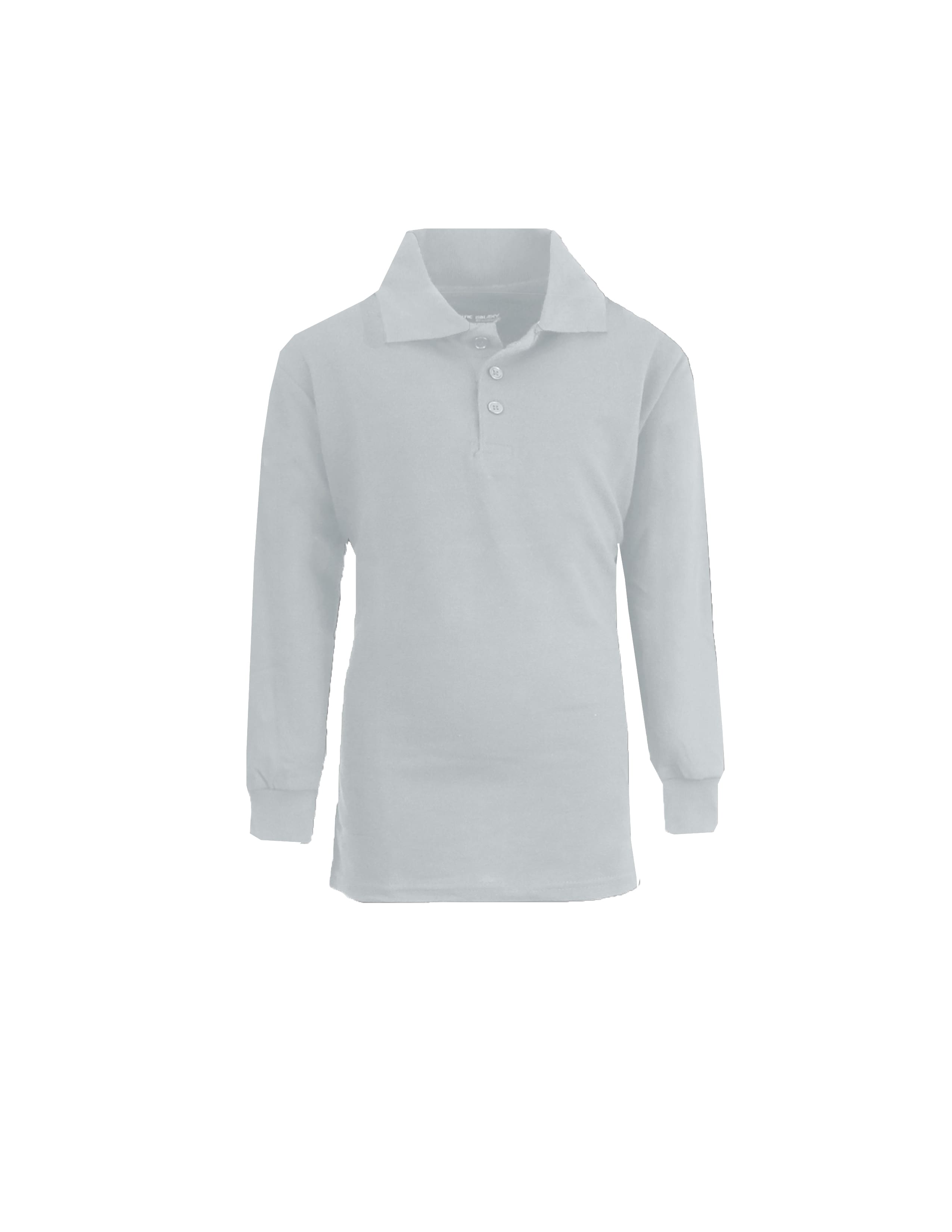 Galaxy by Harvic Long Sleeve Boy's School Uniform Pique Polo Shirt ...