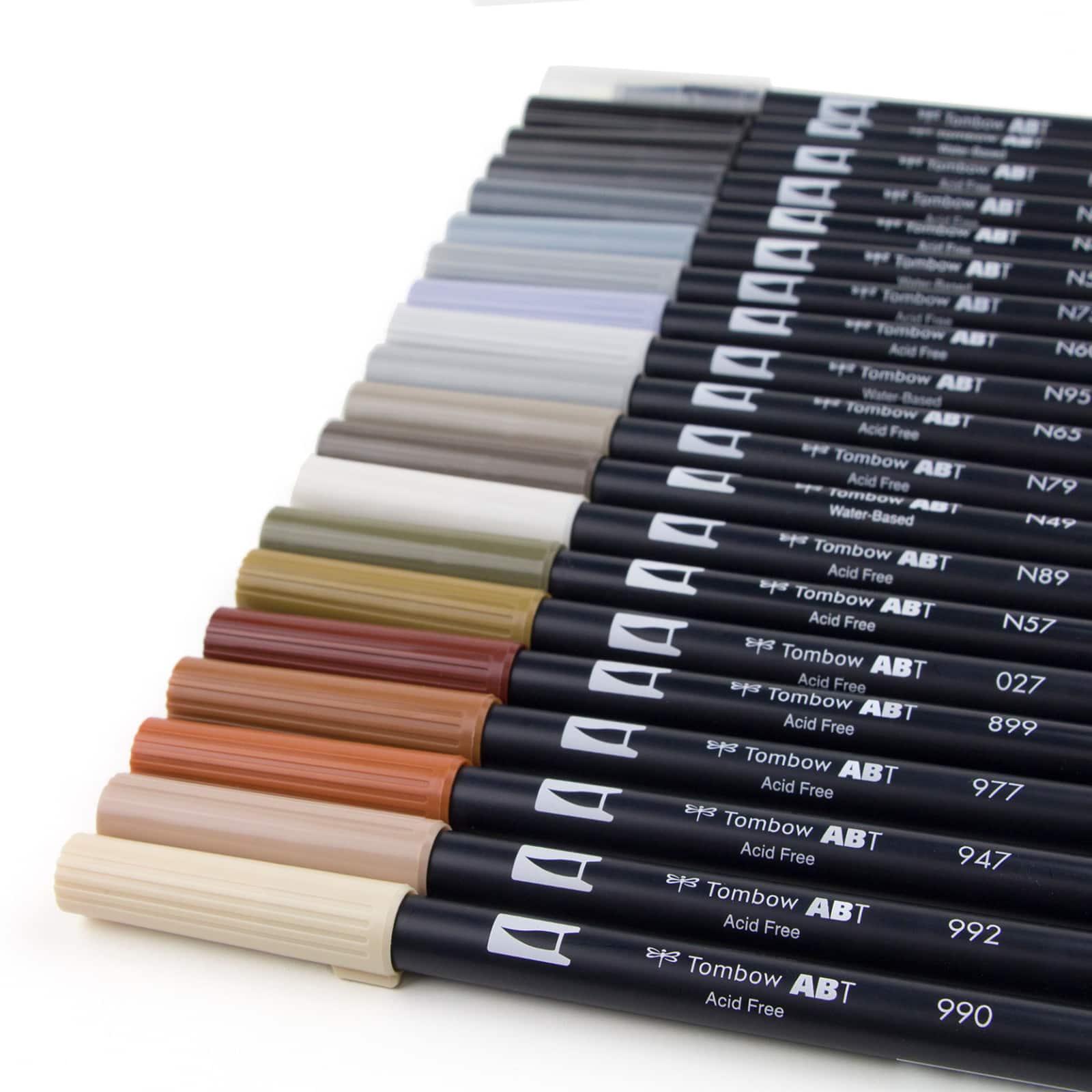 Tombow Dual Brush 20 Color Pen Set, Neutral