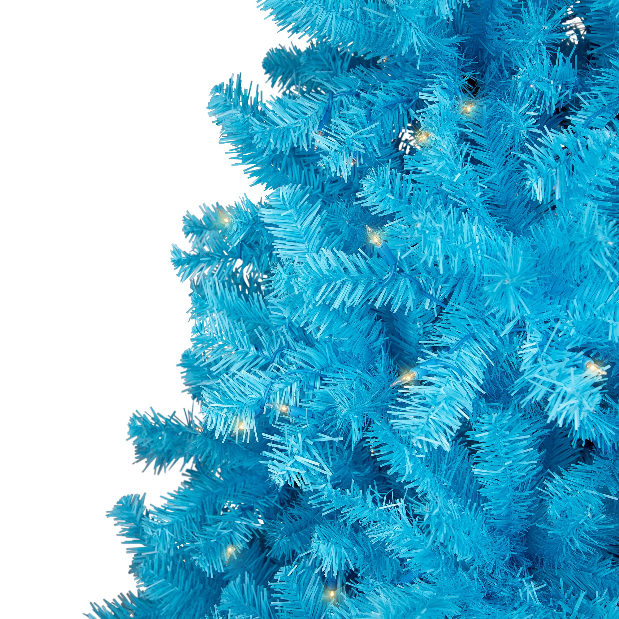 7ft. Pre-Lit Medium Sky Blue Pine Artificial Christmas Tree, Clear Lights
