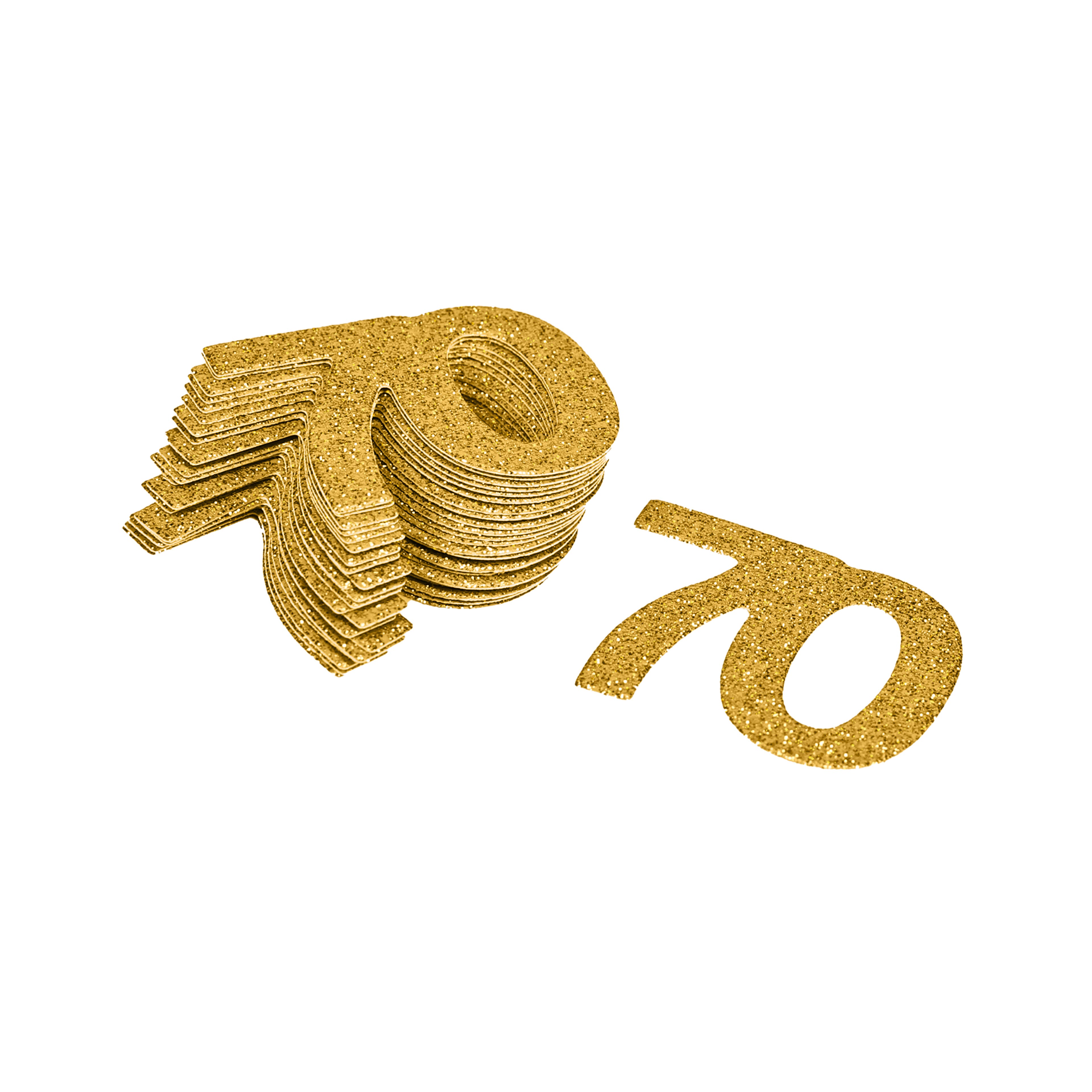2&#x22; Gold 70 Glitter Confetti, 20ct. by Celebrate It&#x2122;