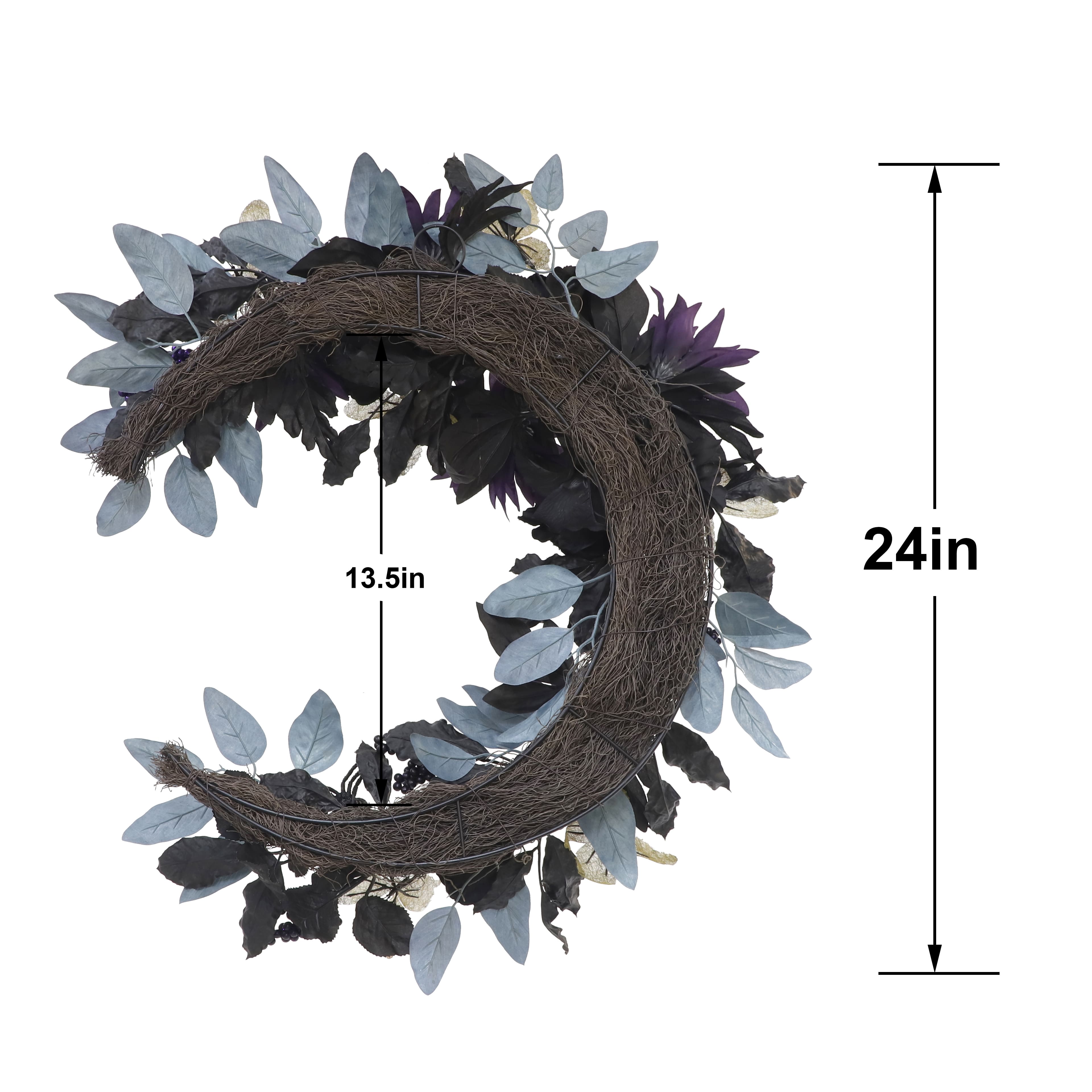 24&#x22; Dahlia, Rose &#x26; Butterfly Half Wreath by Ashland&#xAE;