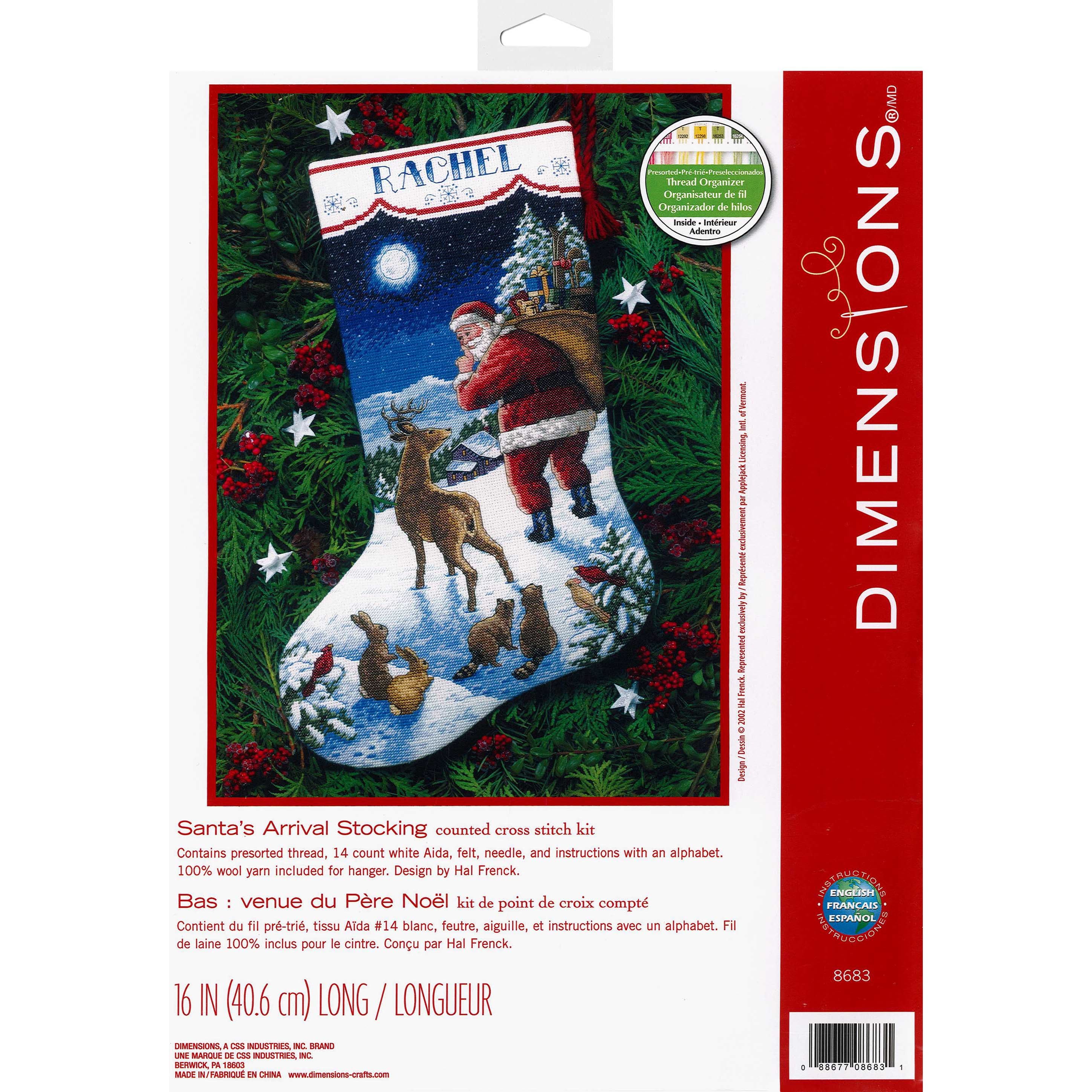 Dimensions Santas Arrival Stocking Cross Stitch Kit