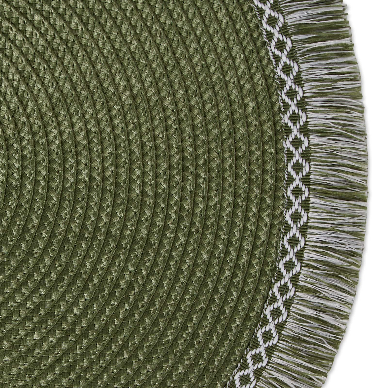 DII&#xAE; Round Fringed Placemats, 6ct.