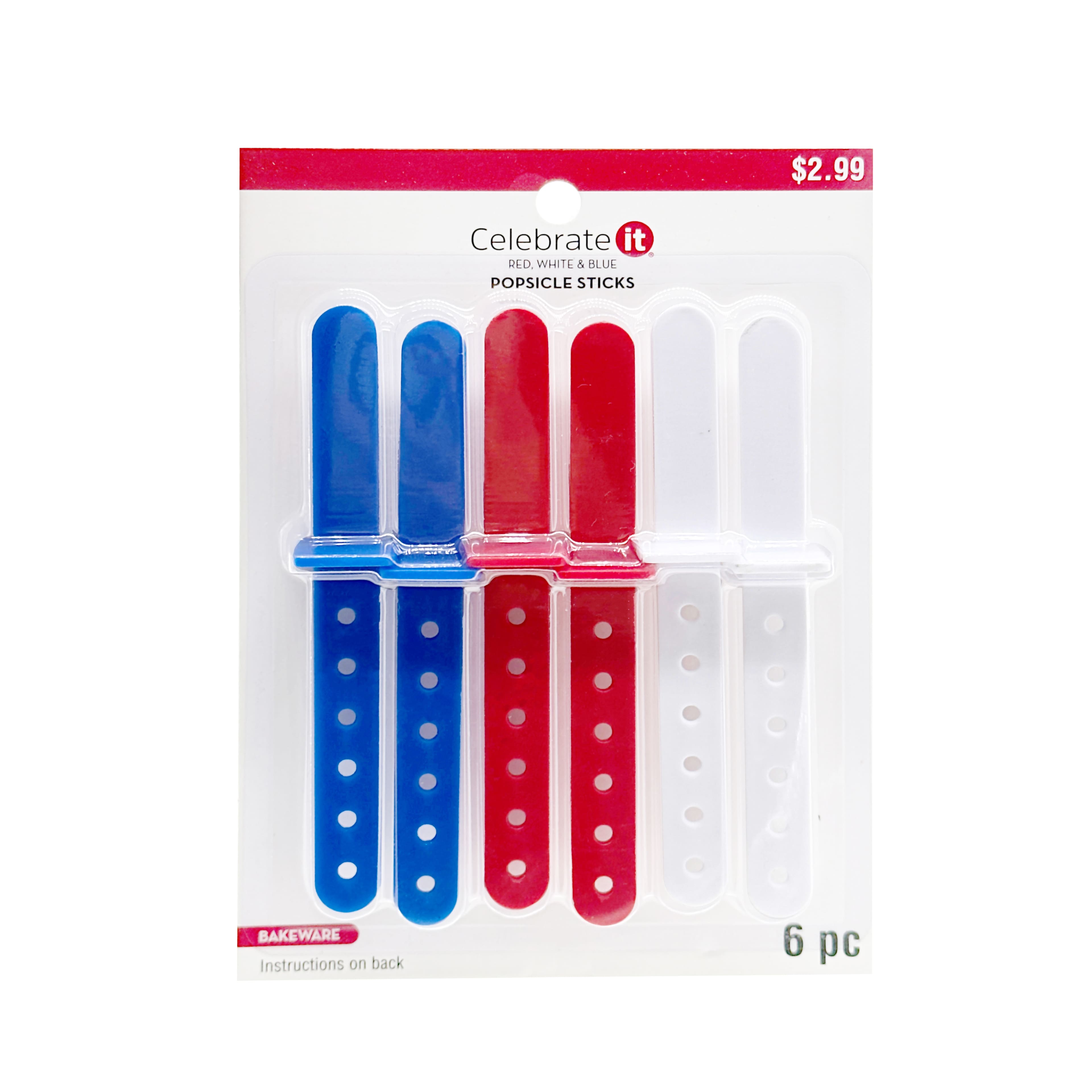 4.5&#x22; Red, White &#x26; Blue Patriotic Popsicle Stick Set by Celebrate It&#xAE;