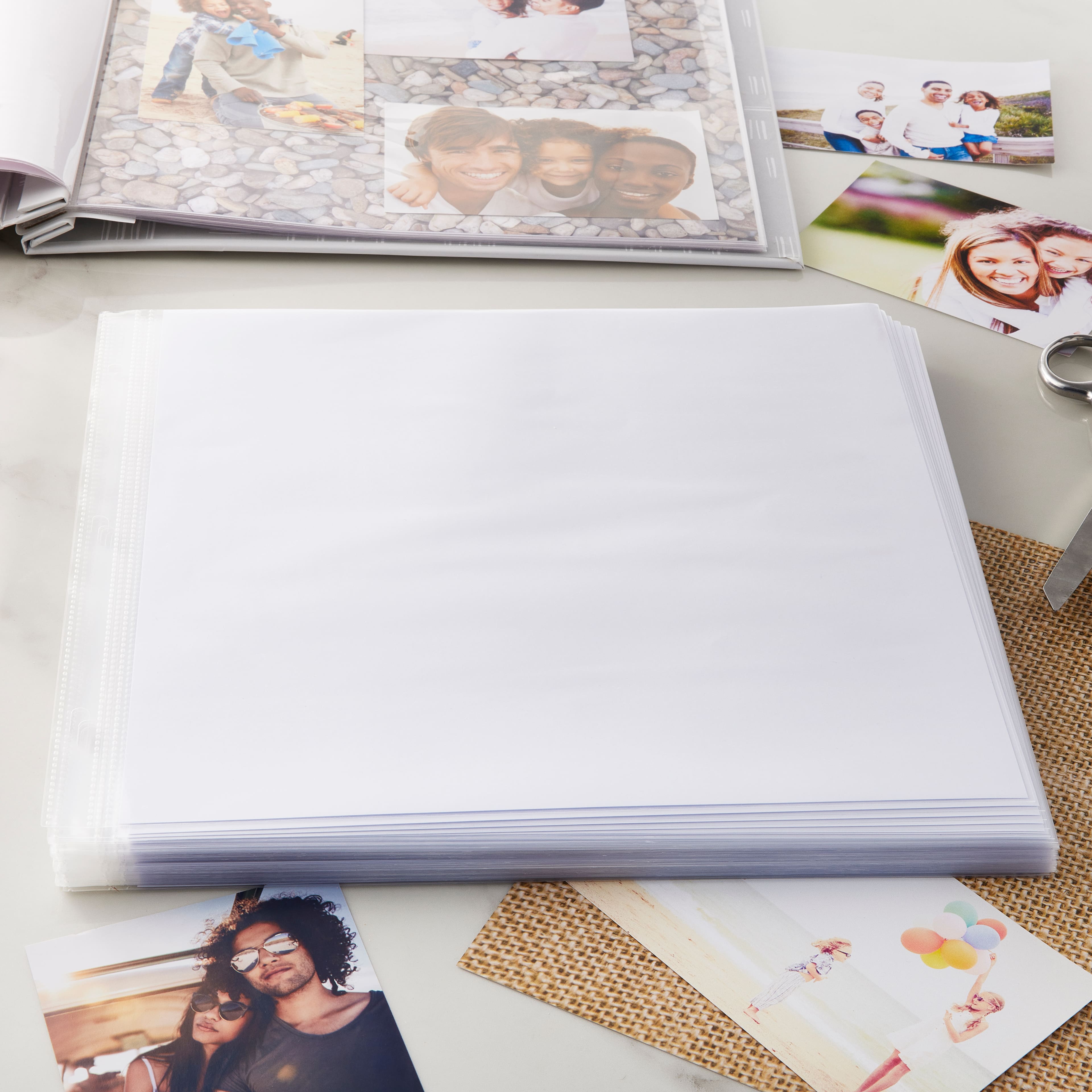 12" x 12" White Scrapbook Refill Pages by Recollections™, 60 Sheets