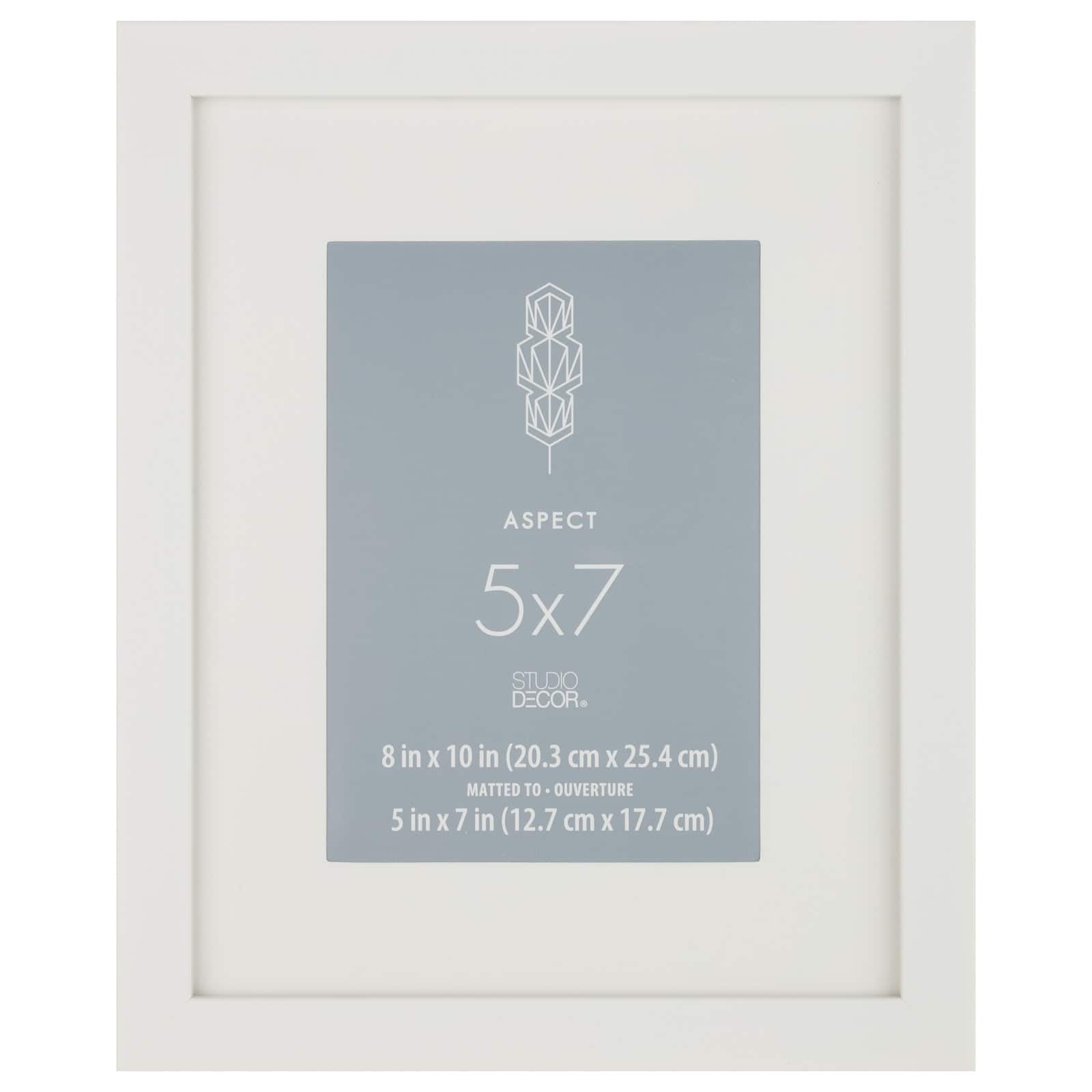 12 Pack: White 5&#x22; x 7&#x22; Narrow Frame With Mat, Aspect By Studio D&#xE9;cor&#xAE;