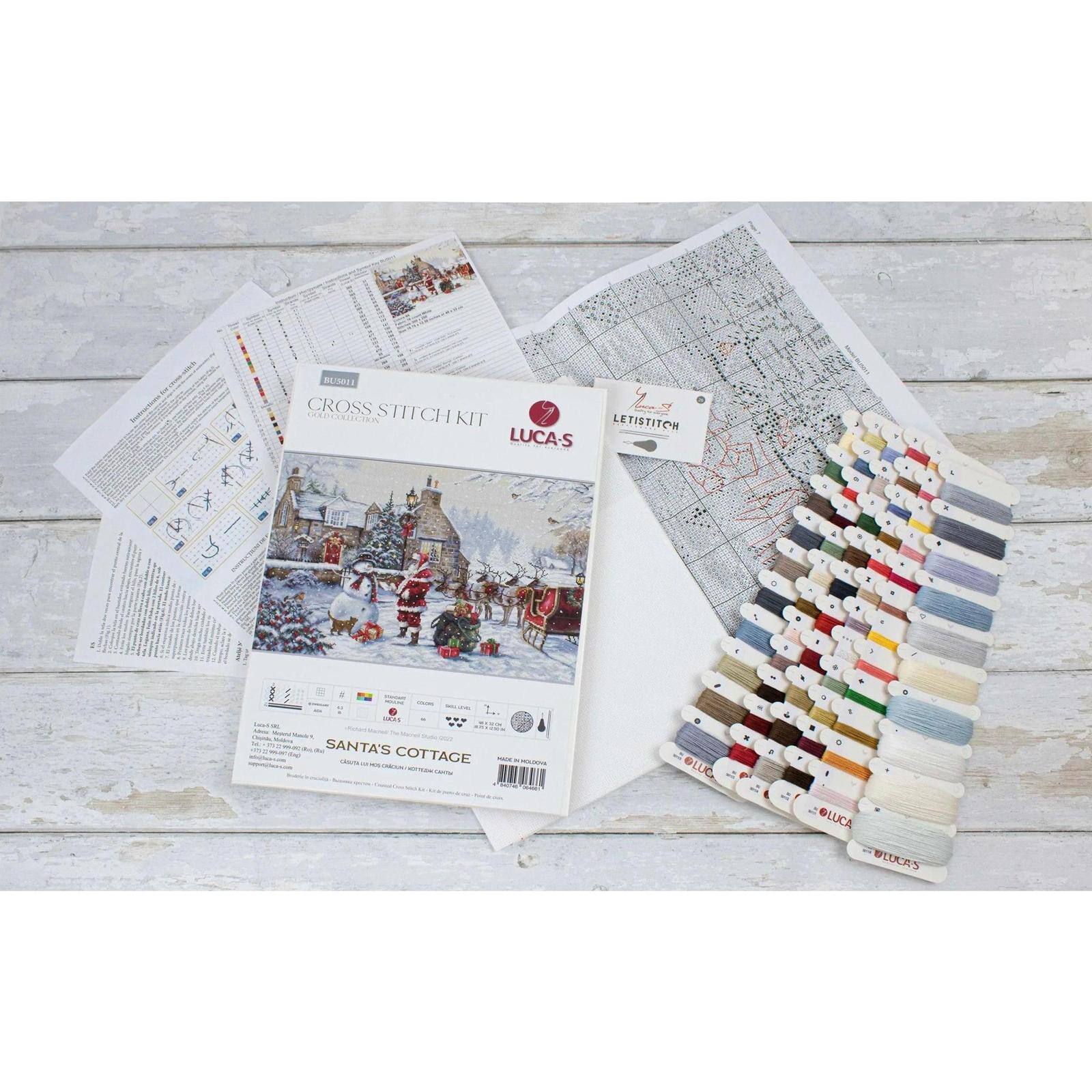 Luca-S Santa's Cottage Counted Cross Stitch Kit