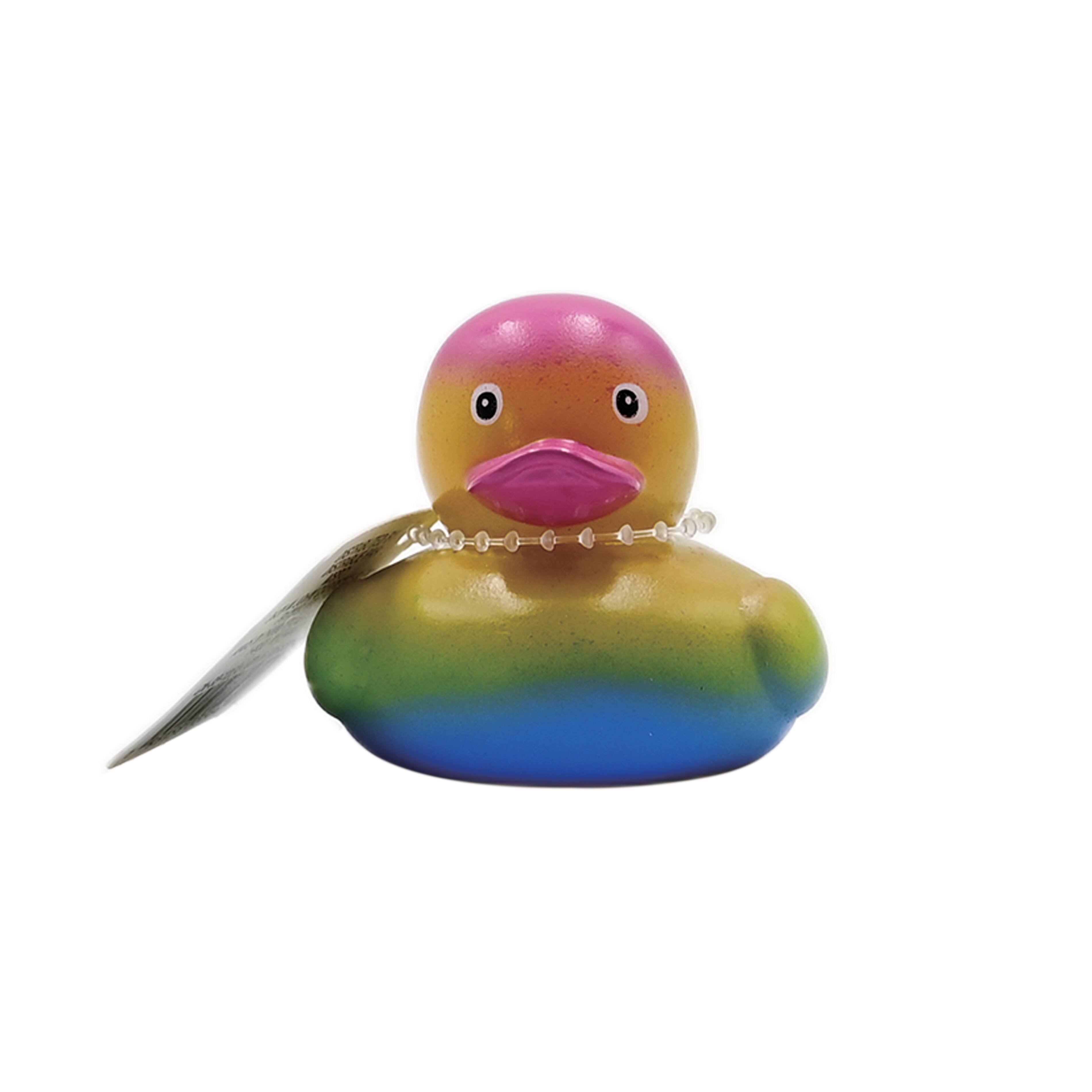 Assorted 2&#x22; Rainbow Rubber Duck, 1pc. by Fab Finds