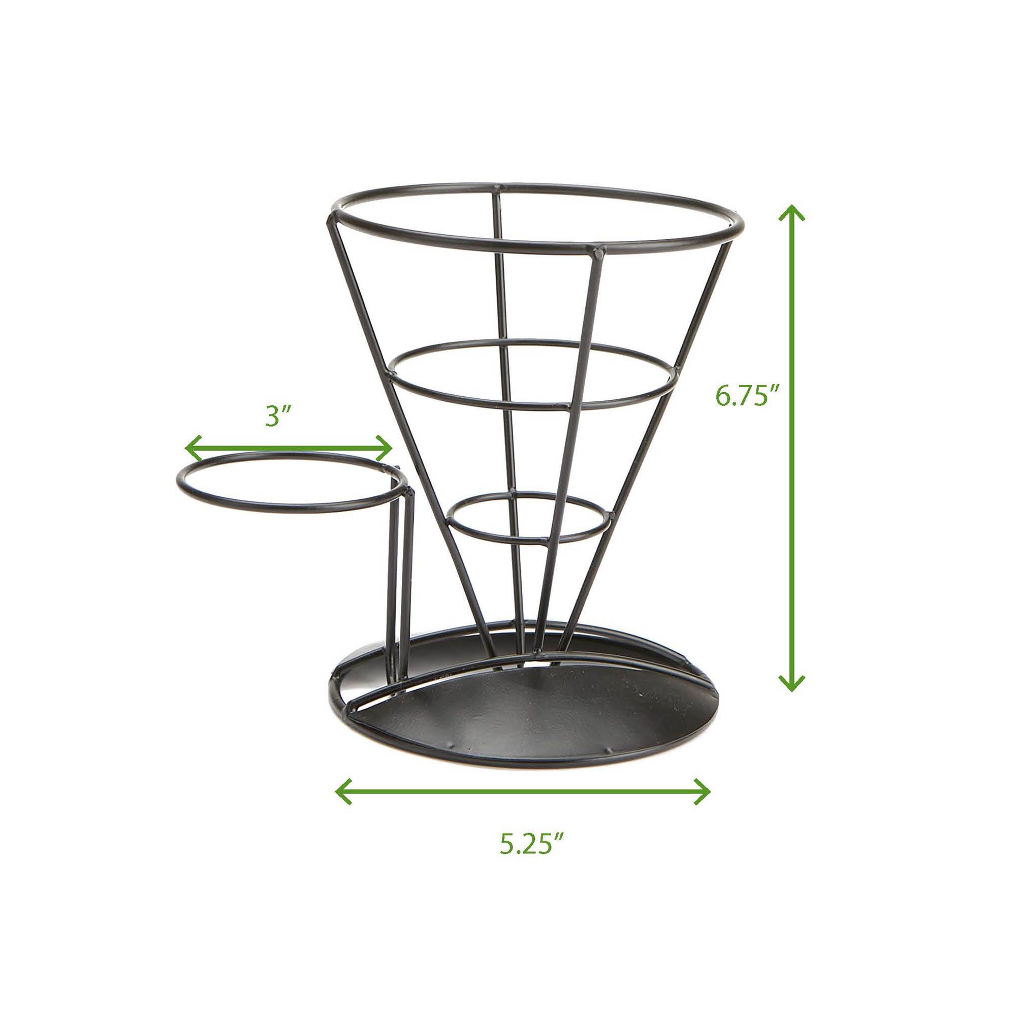 Mind Reader Black French Fries Stand and Dip Holder, 3ct.