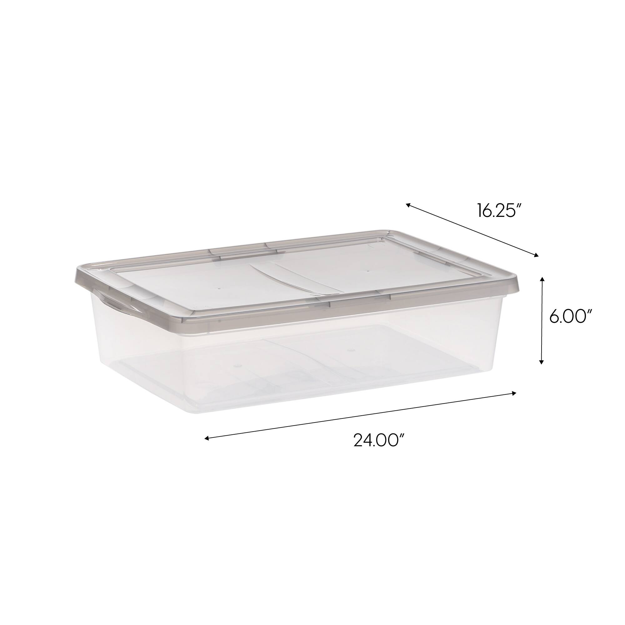 IRIS Clear Stackable Storage Boxes with Gray Lid | Michaels