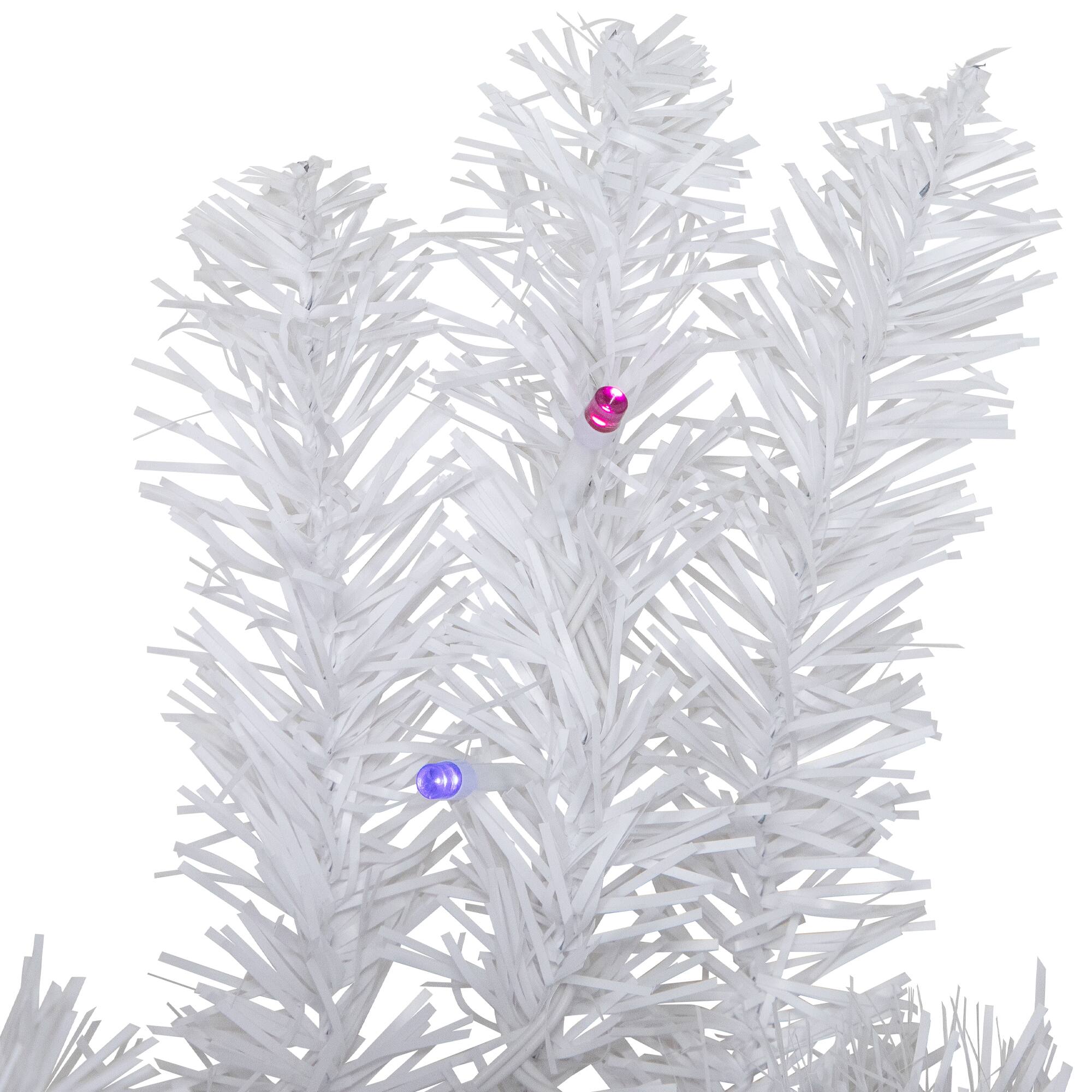 3ft. Pre-Lit White Pine Christmas Wreath, Multicolor LED Lights