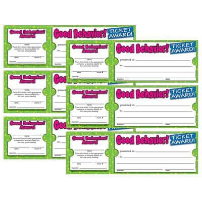 Scholastic Teaching Resources Ticket Awards Good Behavior, 6 Pack of ...