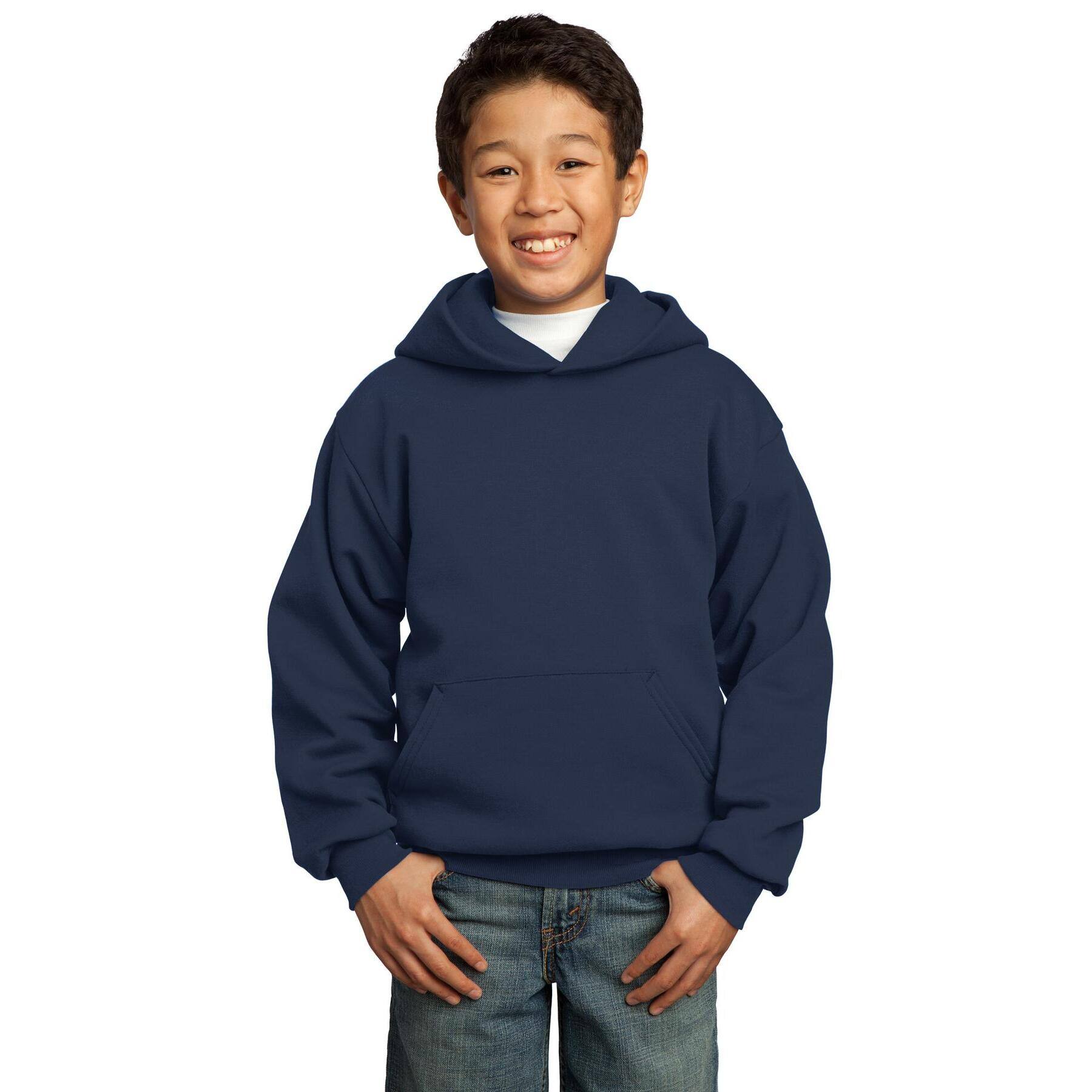 Port & Company® Neutrals Youth Core Fleece Pullover Hooded Sweatshirt