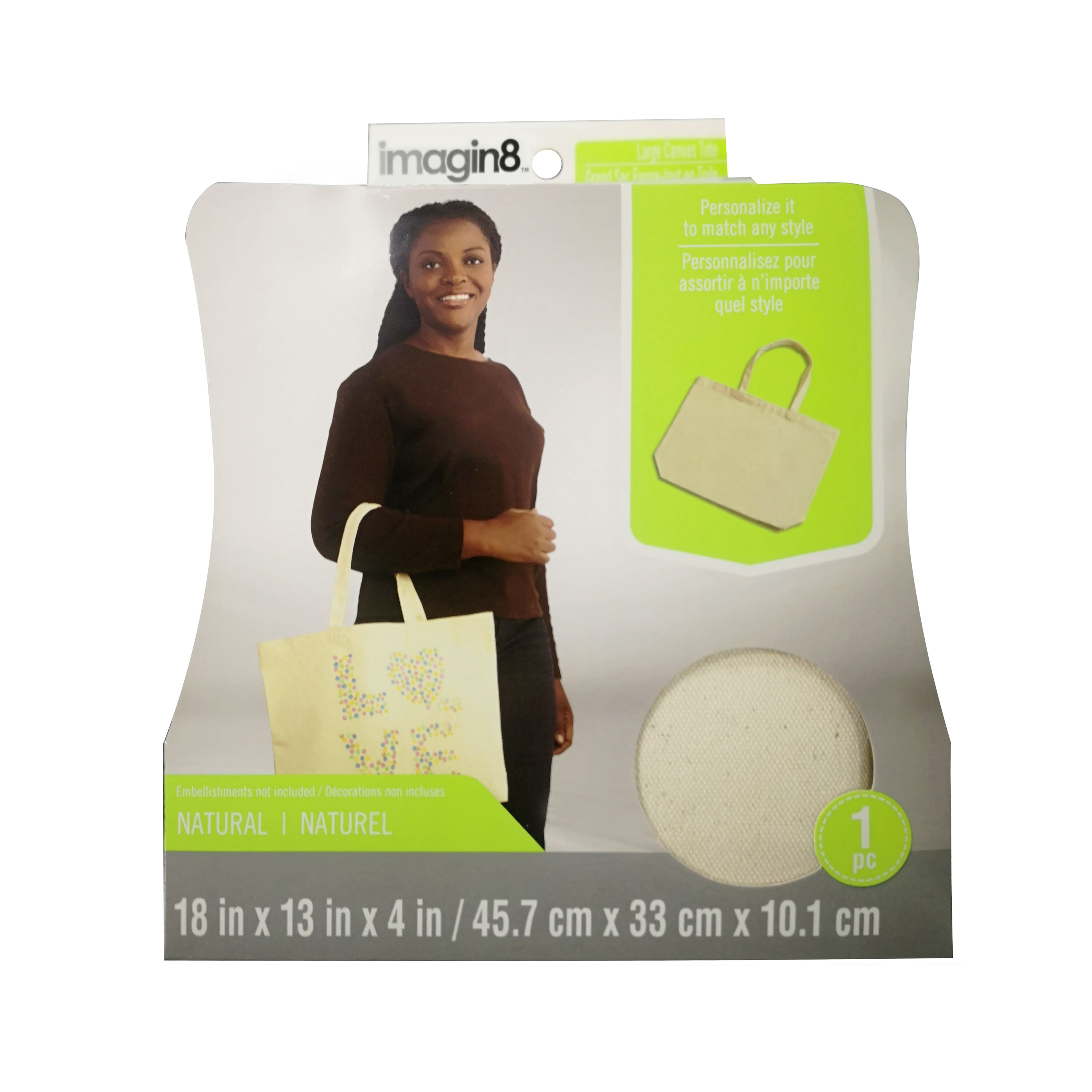 12 Pack: Natural Canvas Tote Bag by Make Market®