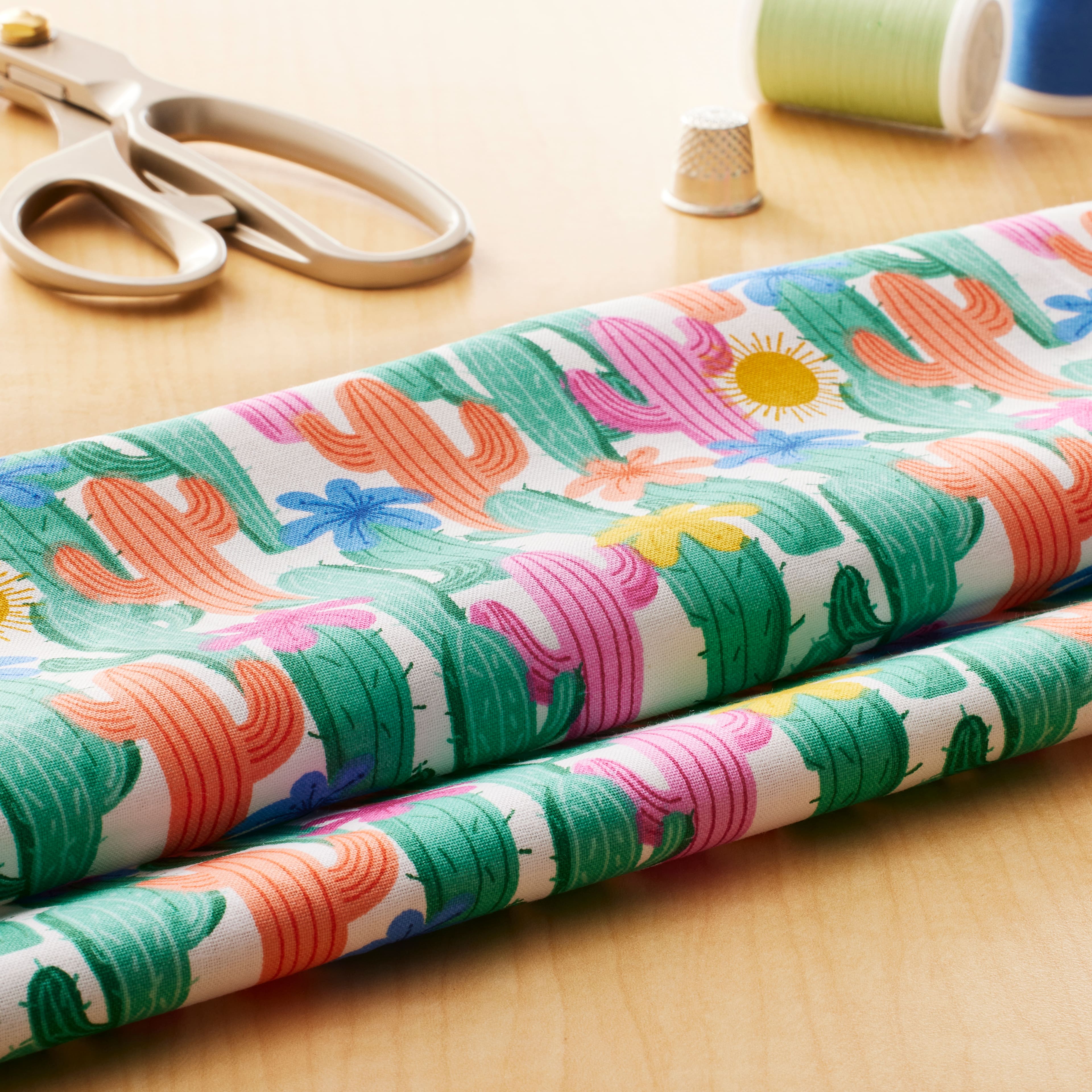 Cactus Cotton Fabric by Loops &#x26; Threads&#x2122;