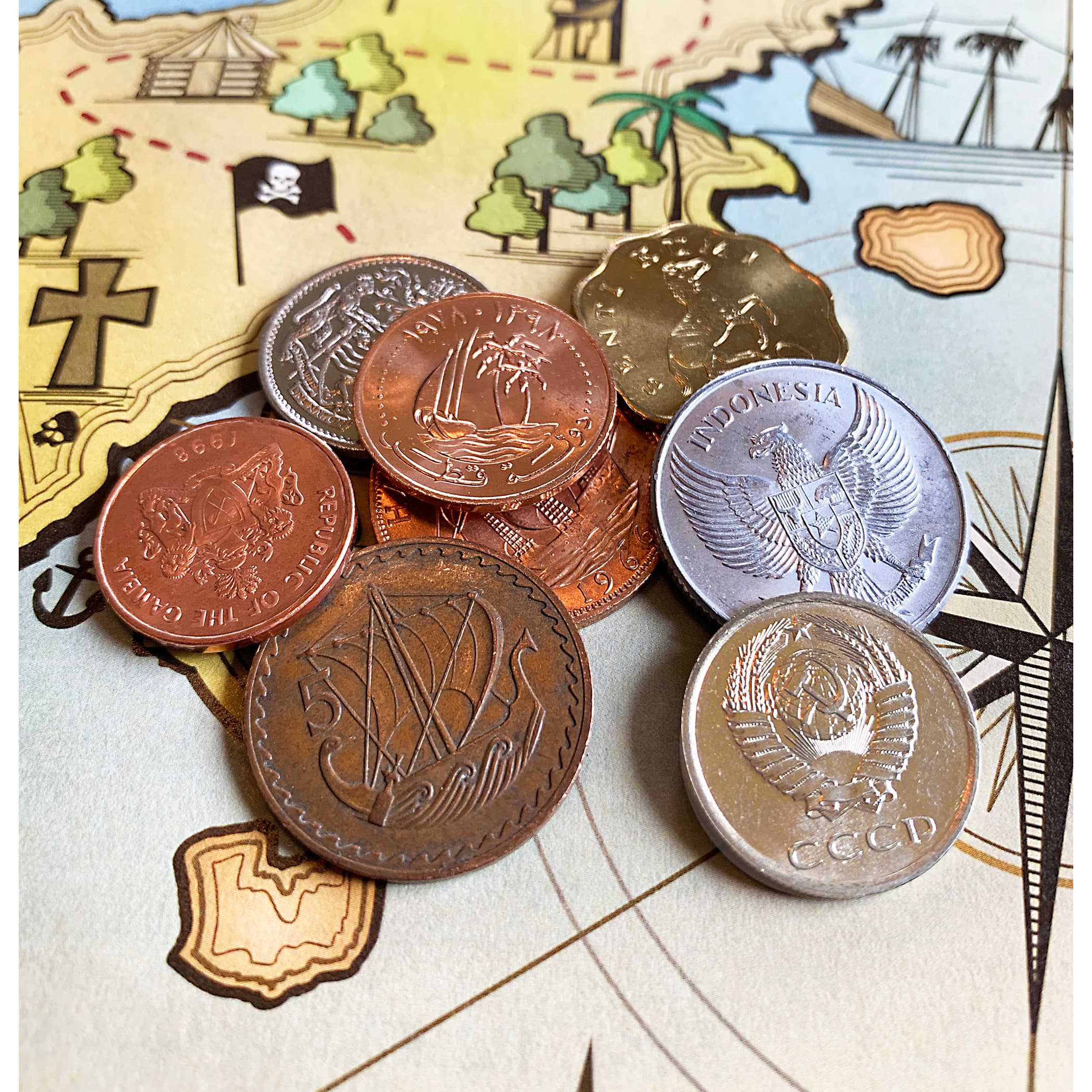 Kid&#x27;s Treasure Chest with Replica Pirate Treasure