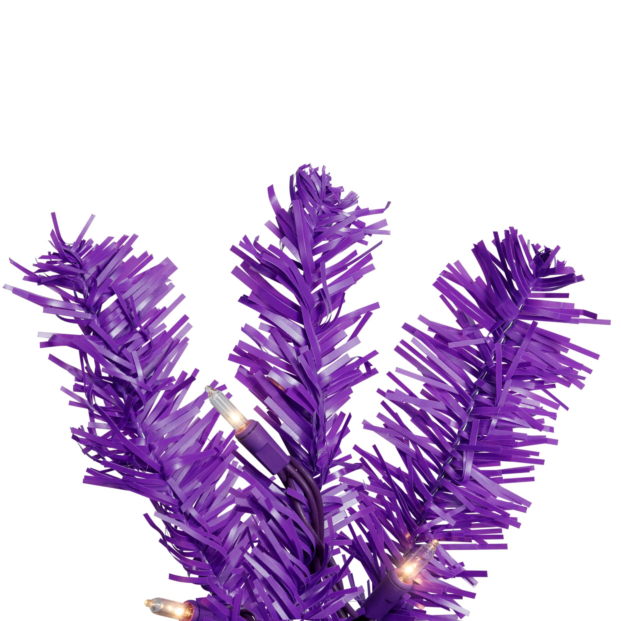 4ft. Pre-Lit Medium Purple Pine Artificial Christmas Tree, Clear Lights