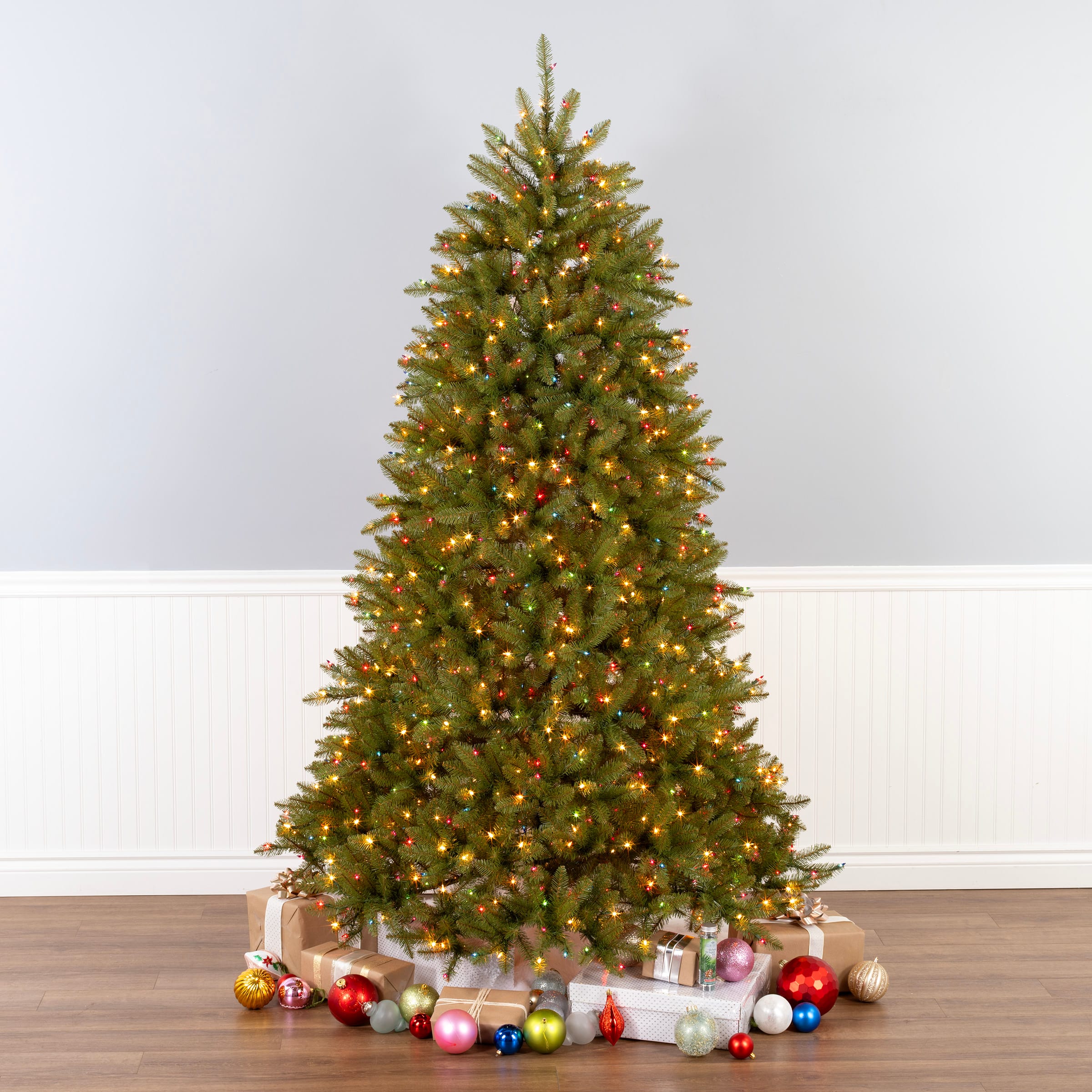 7.5ft. Pre-Lit Dunhill Fir® Artificial Christmas Tree, Spectrum Lights