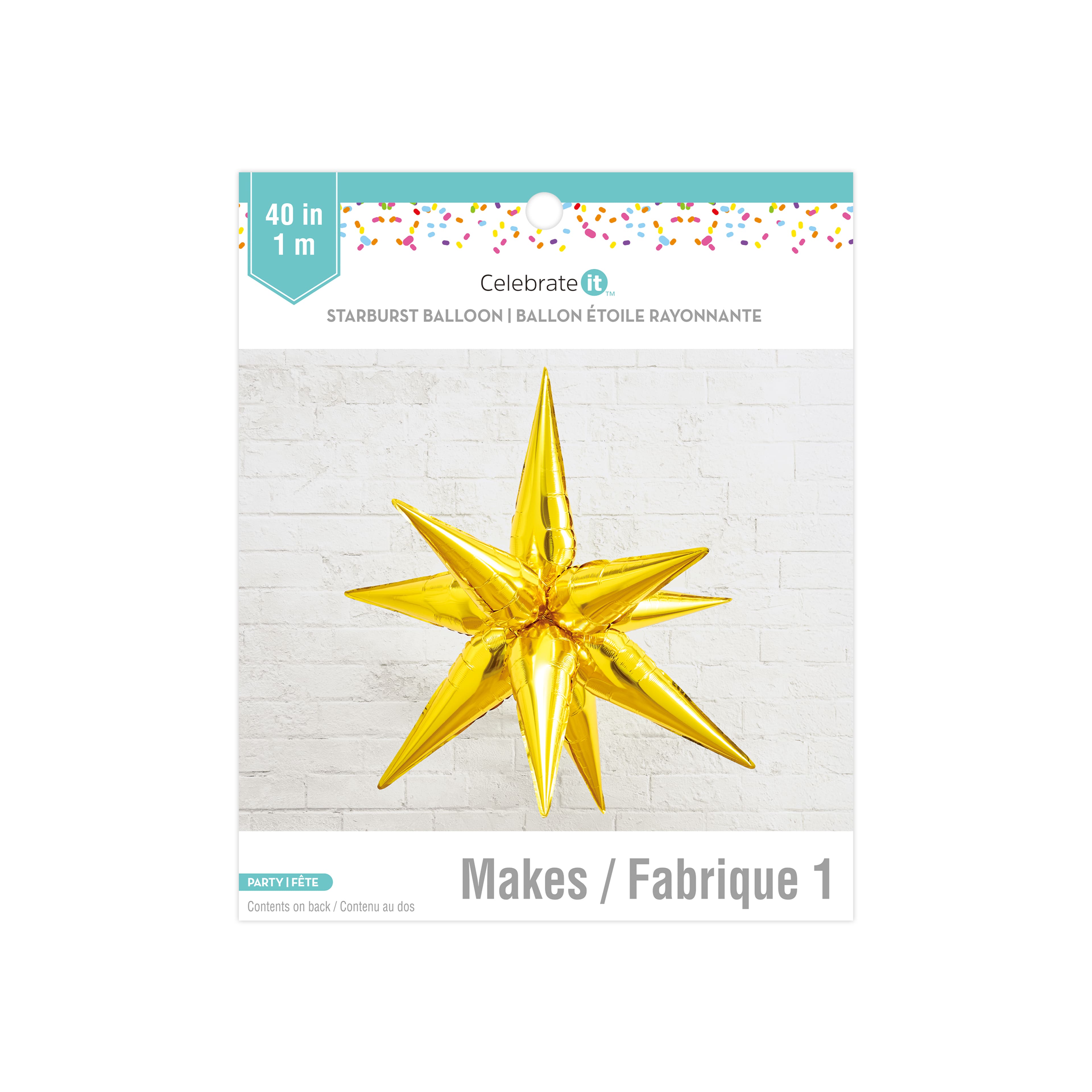 40&#x22; Starburst Foil Balloon by Celebrate It&#x2122;