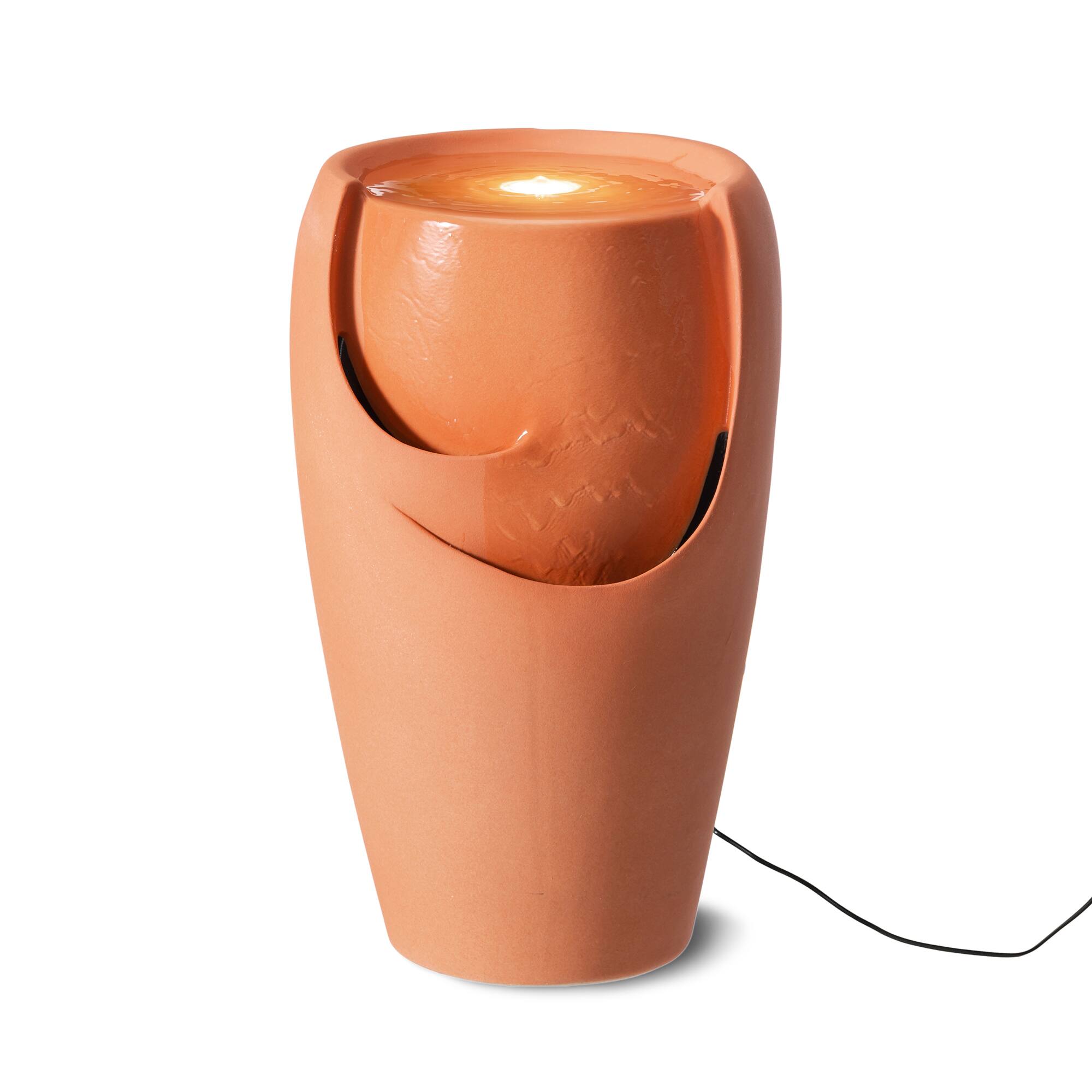 Glitzhome® 20.5" LED Ceramic Outdoor Fountain