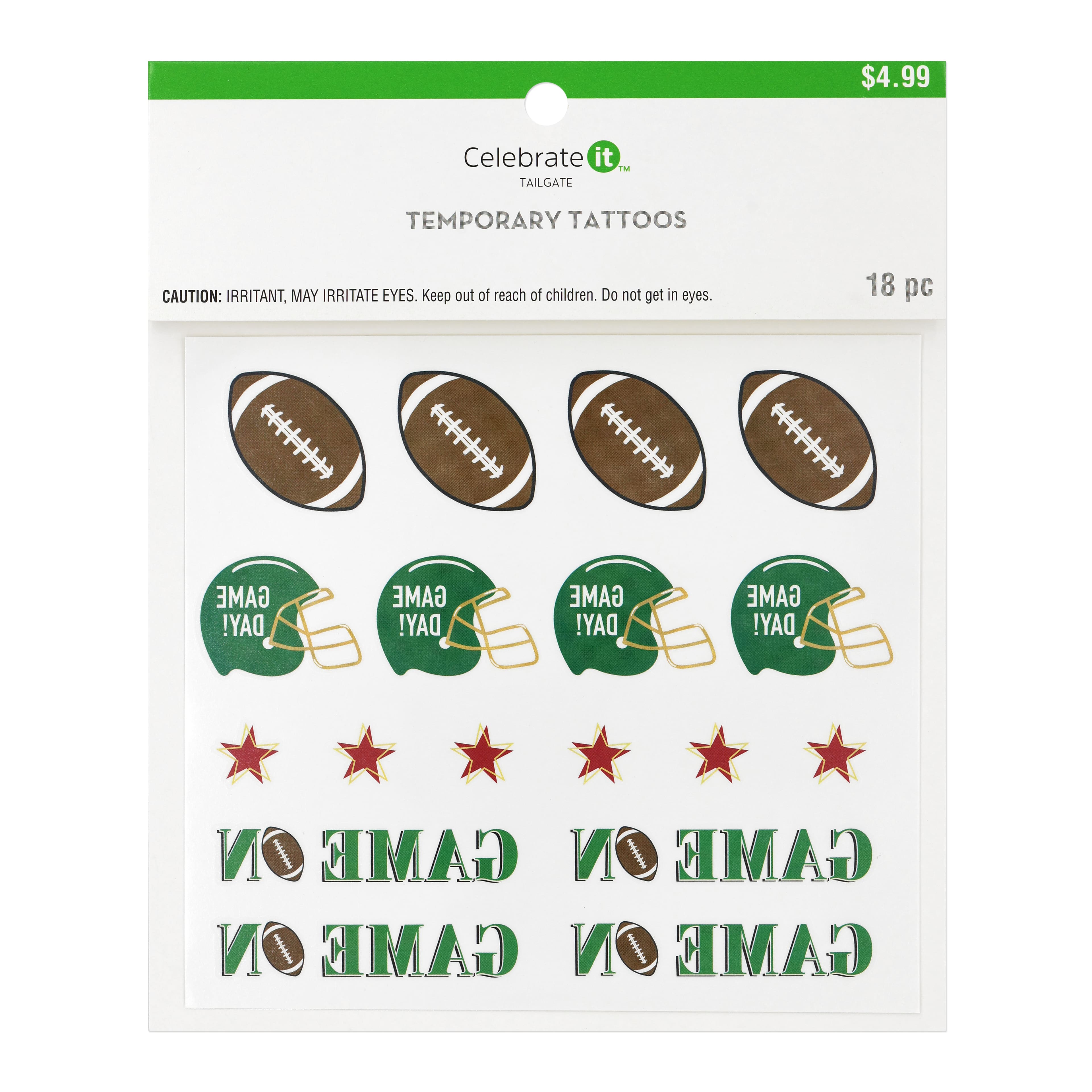 Game Day Temporary Tattoos by Celebrate It&#x2122;