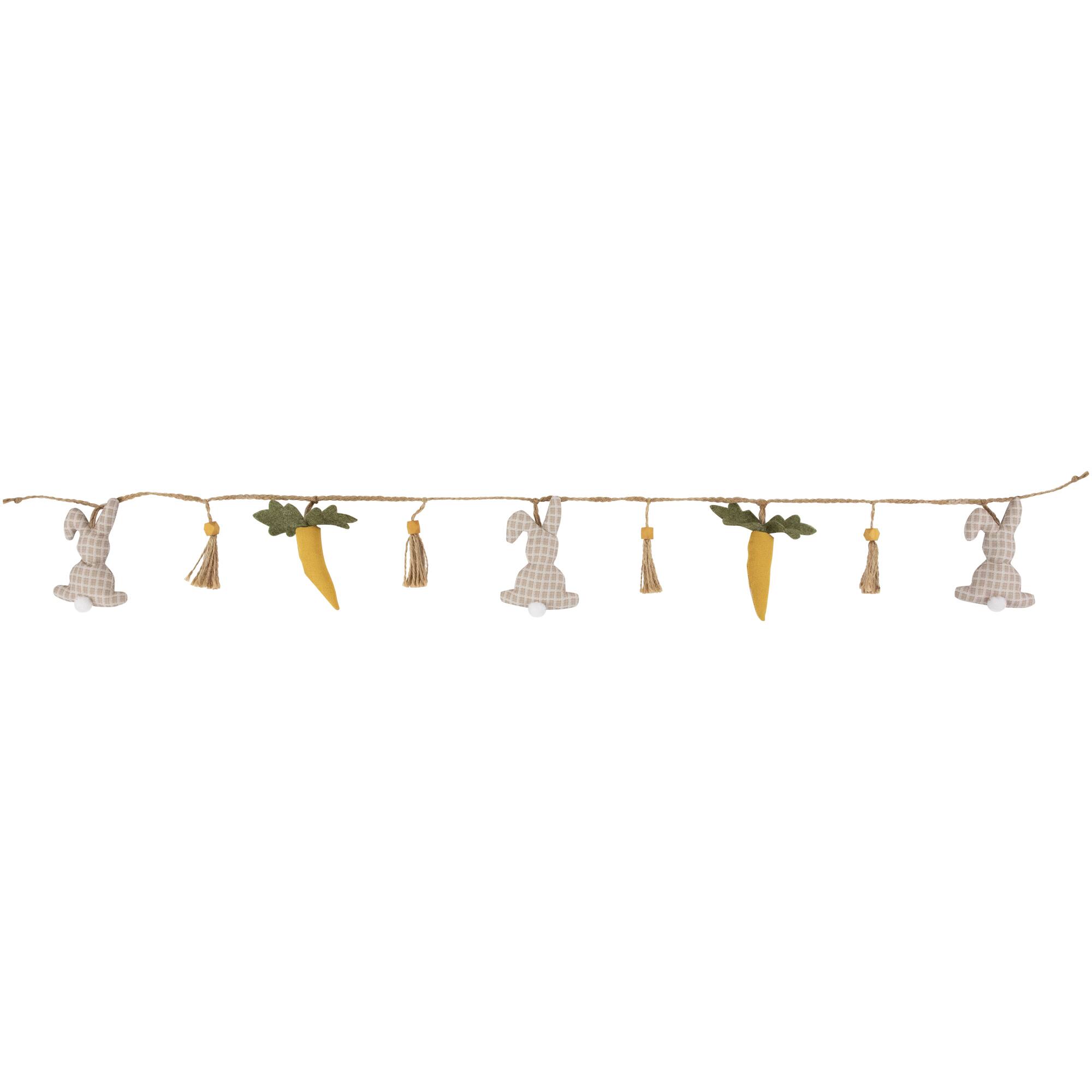 3.5ft. Plush Easter Rabbit & Carrot Twine Garland