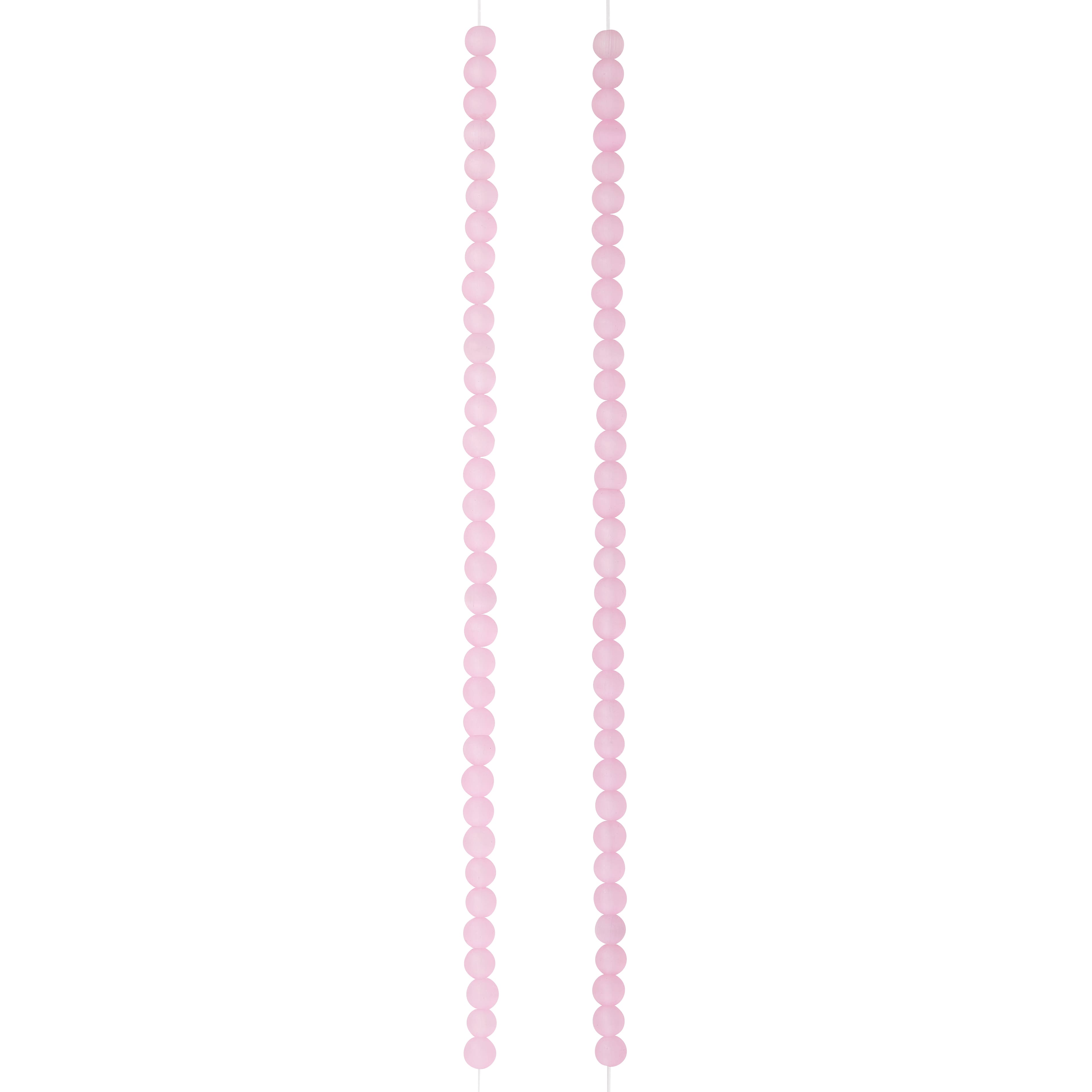 Pink Cat's Eye Round Glass Beads, 4mm by Bead Landing™