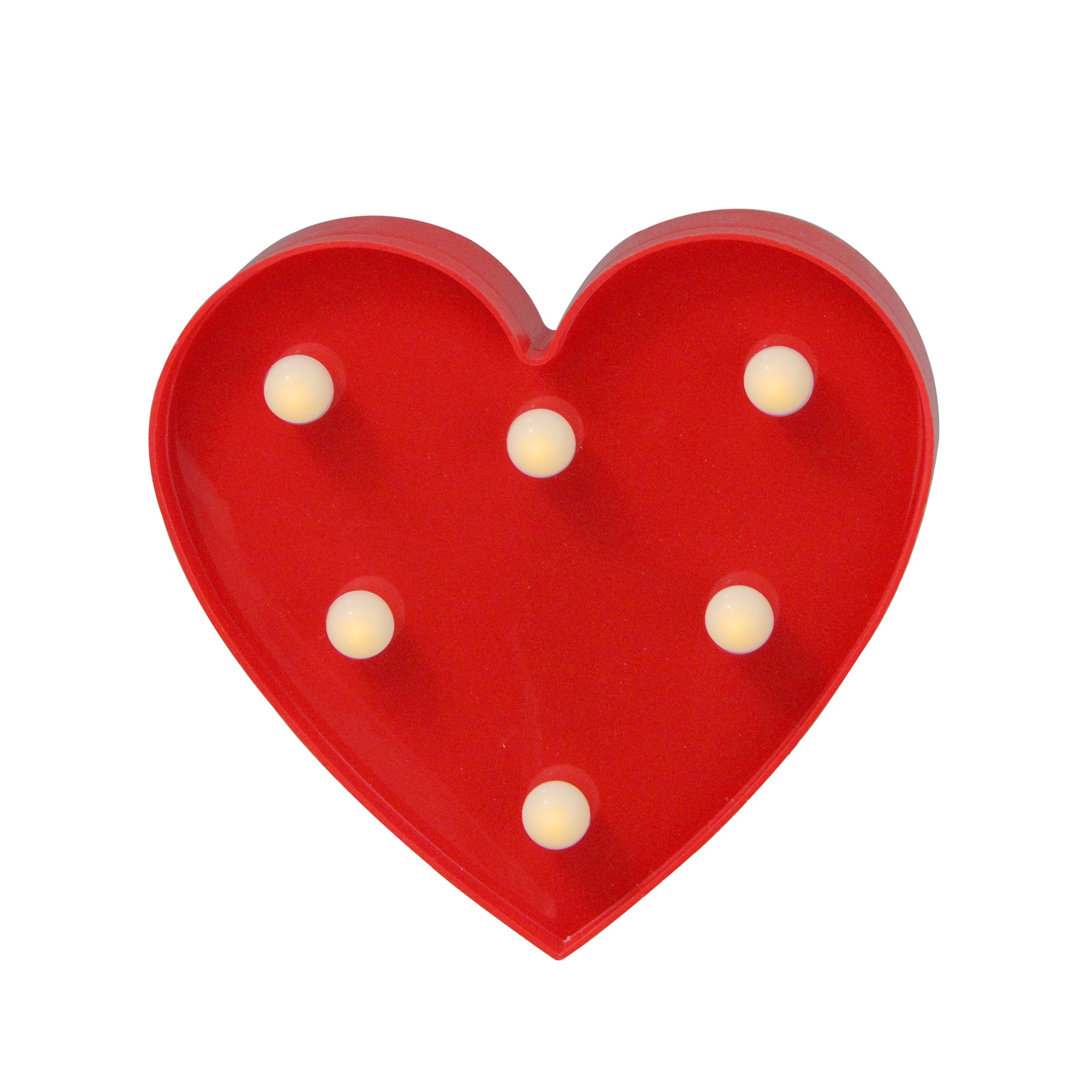 6" Red Heart LED Valentine's Day Marquee Wall Sign