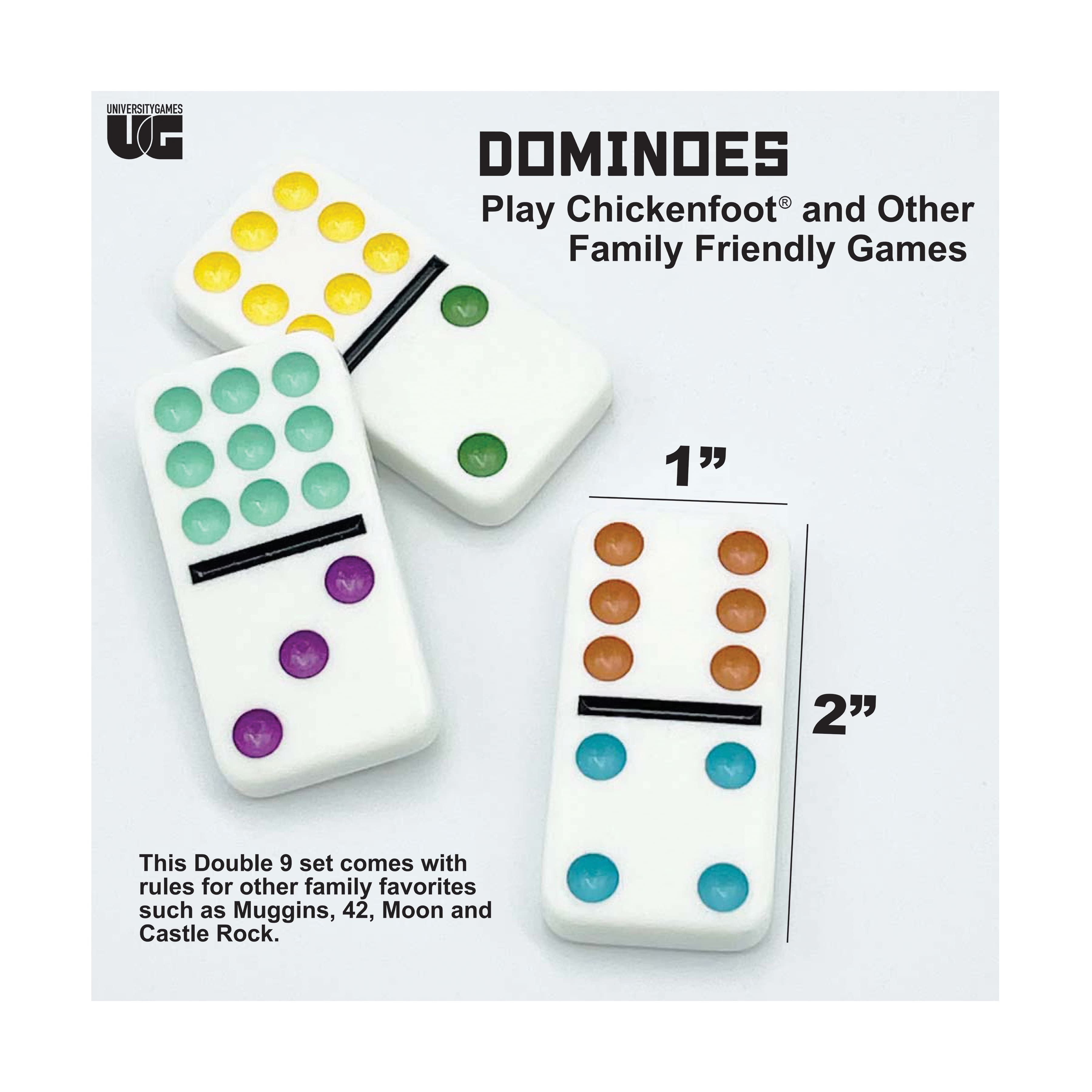 Double 9 Chickenfoot&#xAE; Dominoes