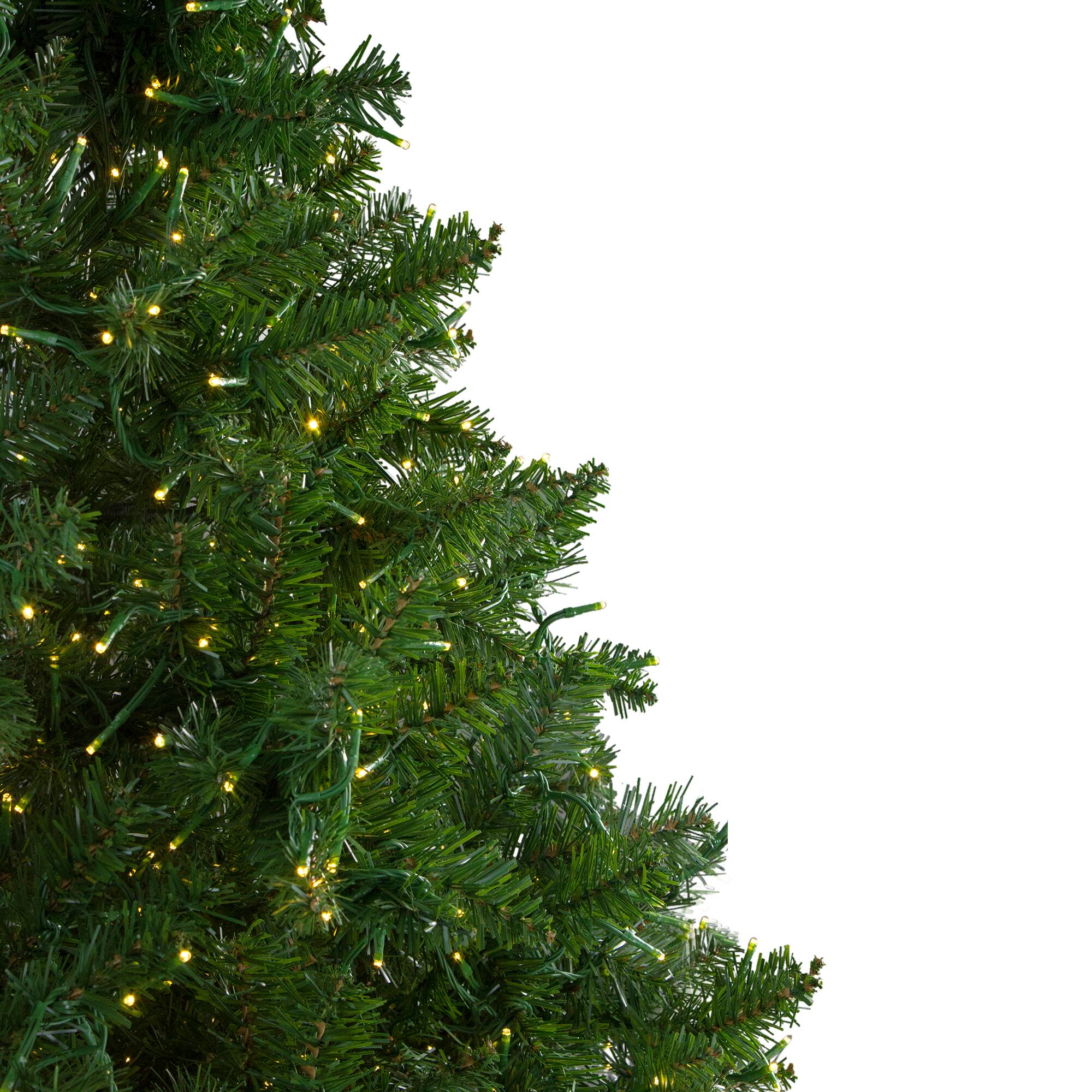 7.5ft. Pre-Lit Full Pike River Fir Artificial Christmas Tree, Multicolor LED Lights