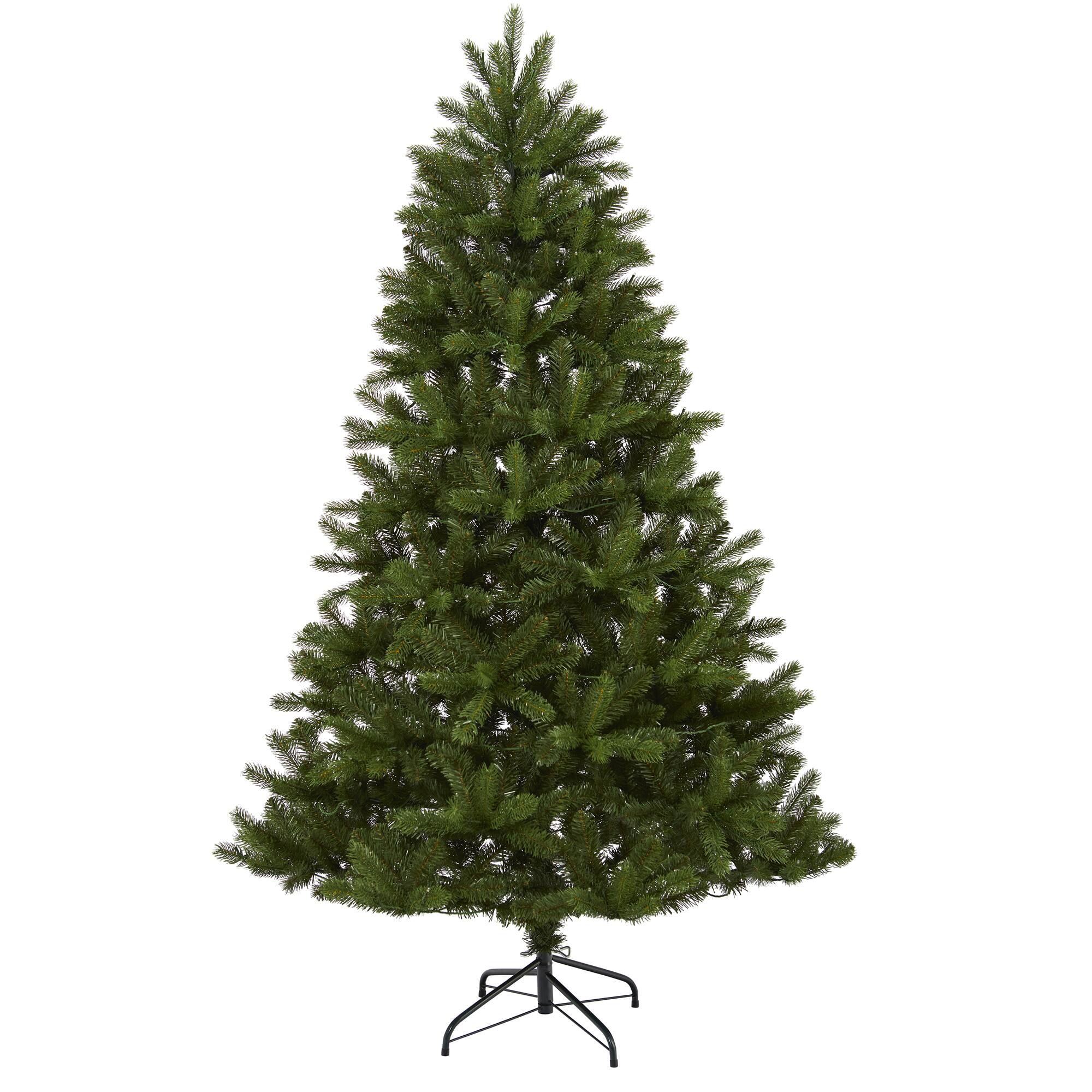 6ft. Pre-Lit New Haven Spruce Artificial Christmas Tree, Clear LED Lights