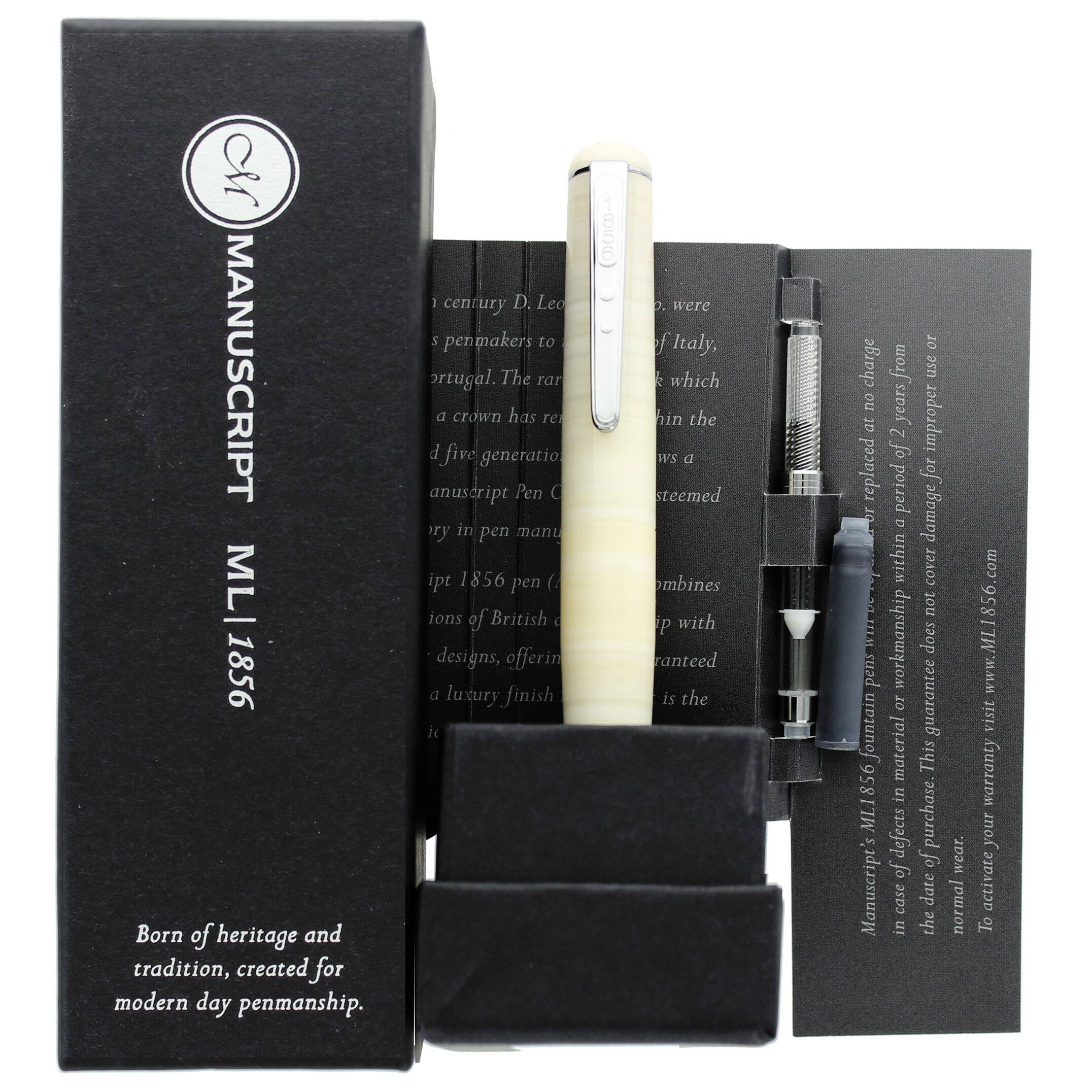 Manuscript Med Nib Oyster Fountain Pen