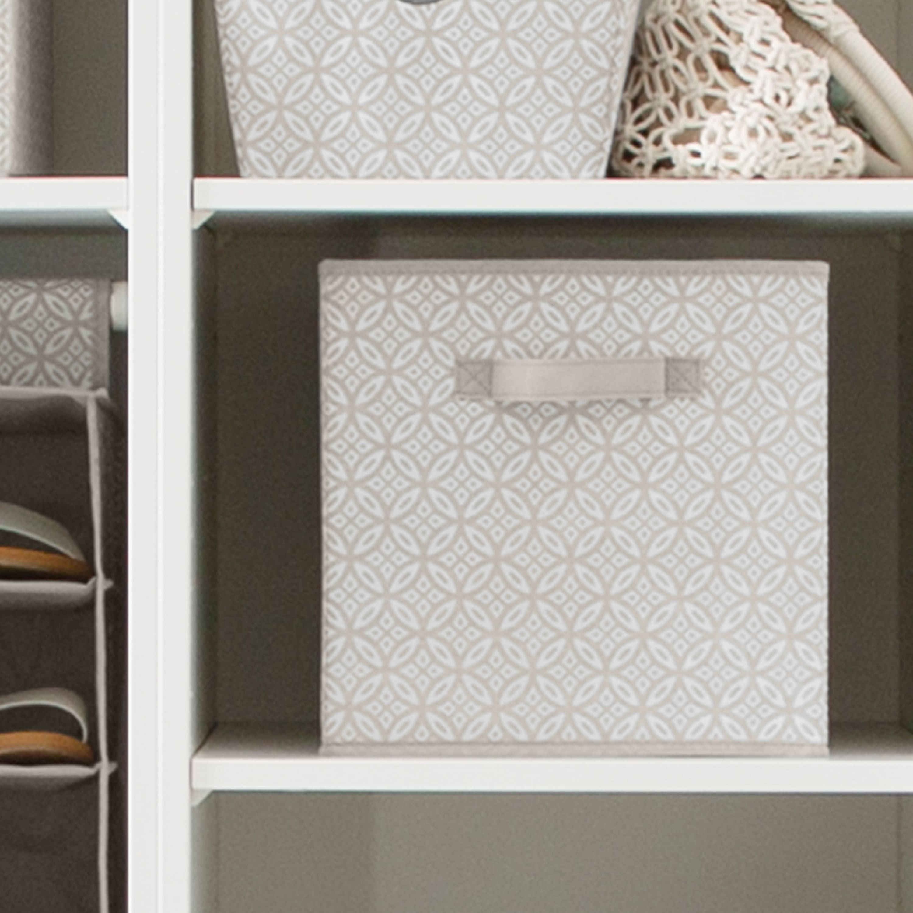 Simplify Gray Boho Collapsible Storage Cube