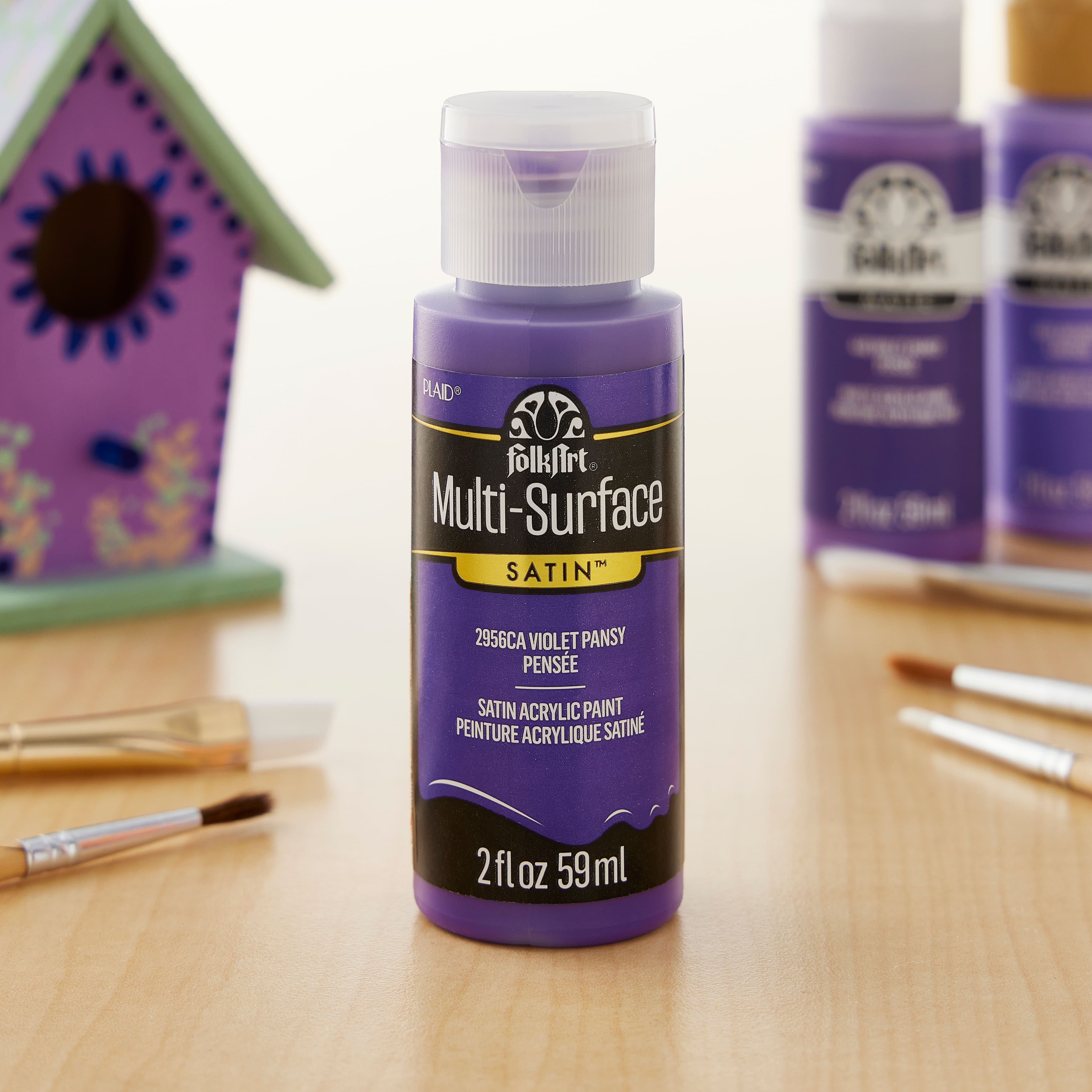 12 Pack: FolkArt® Multi-Surface Satin Acrylic Paint, 2oz.