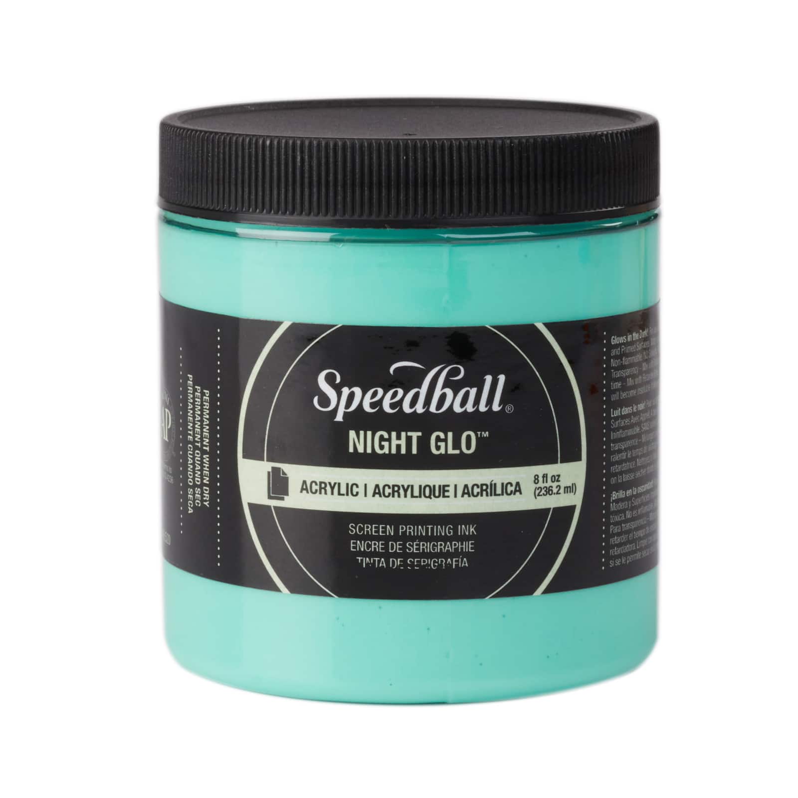Speedball® Night Glo™ Green Permanent Acrylic Screen Printing Ink, 8oz