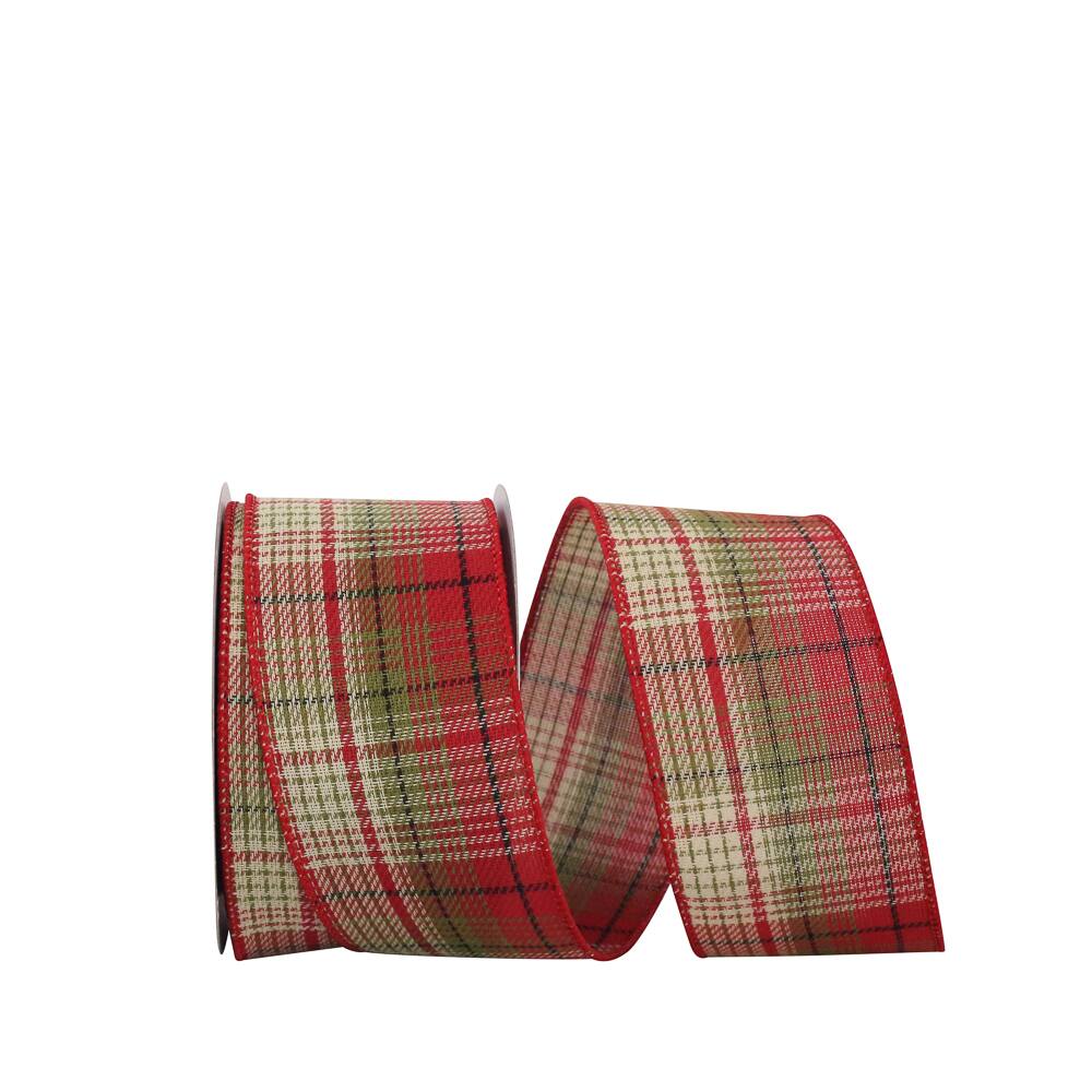 JAM Paper 2.5&#x22; x 10yd. Twill Wired Country Plaid Ribbon