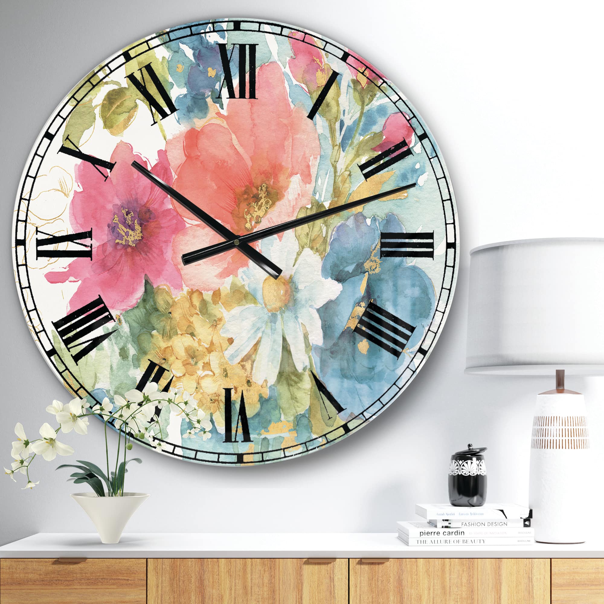 Designart My French Garden Traditional Wall Clock