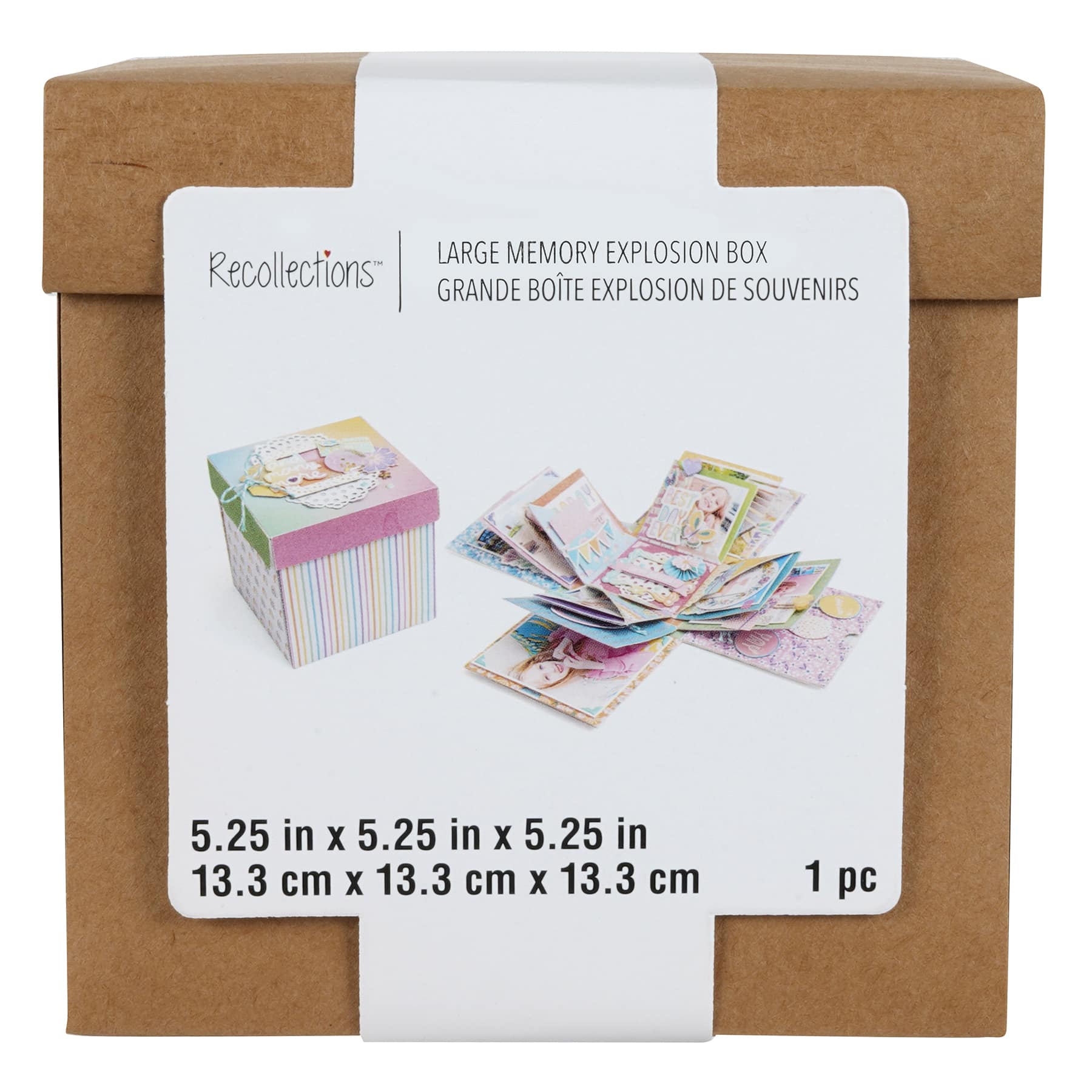 Recollections Large Kraft Memory Explosion Box - each