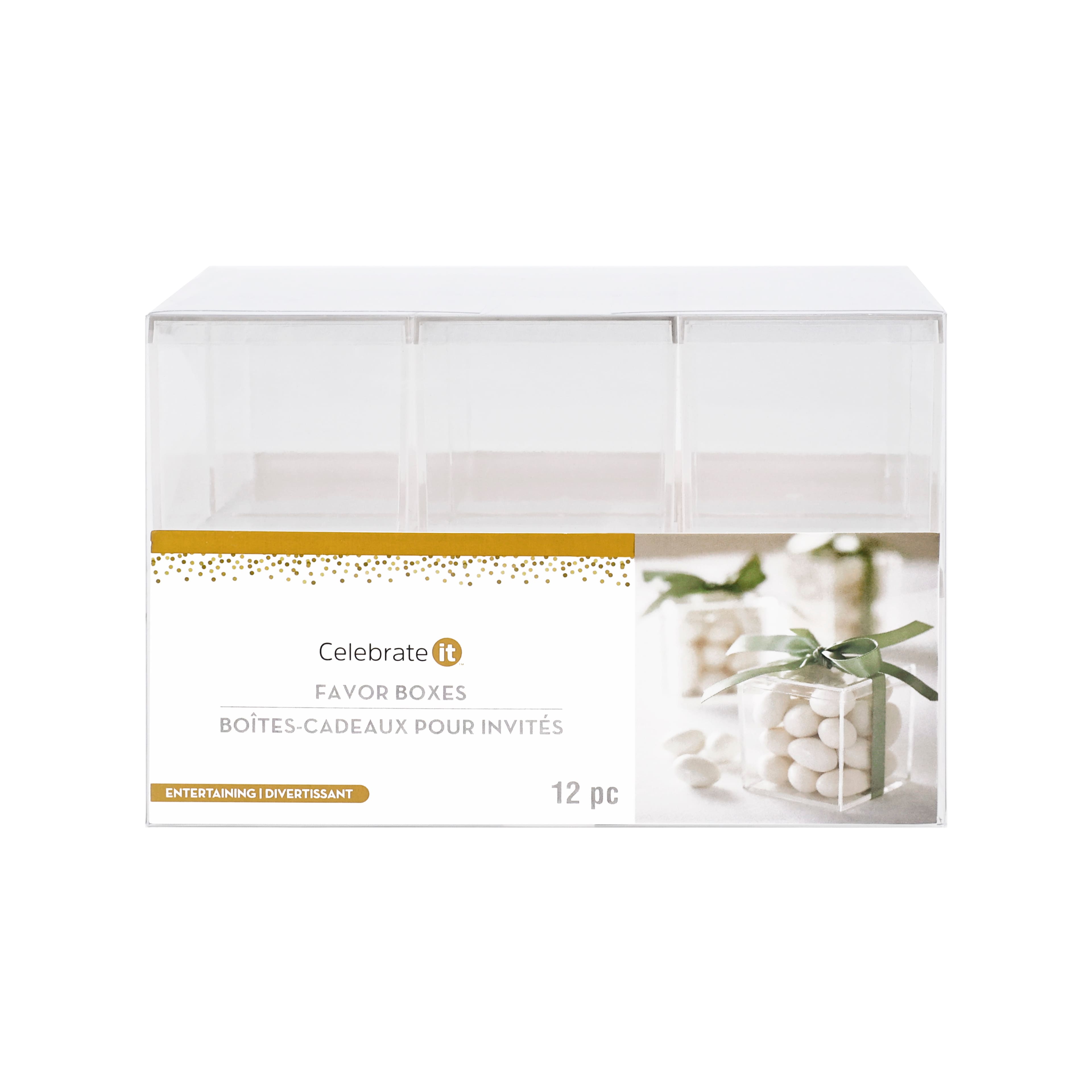 8 Packs: 12 ct. (96 total) 2" Clear Plastic Favor Boxes by Celebrate It™