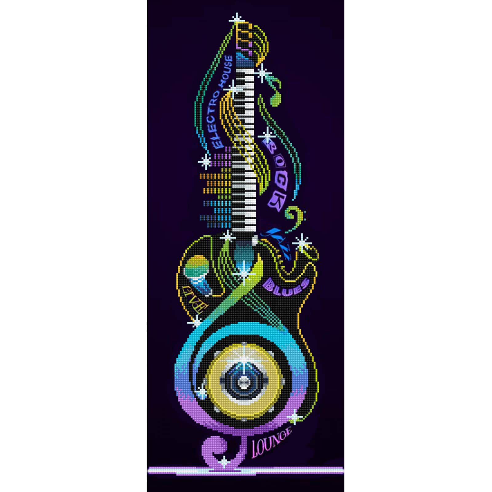 Diamond Dotz® Guitar Icon Diamond Painting Artwork Kit