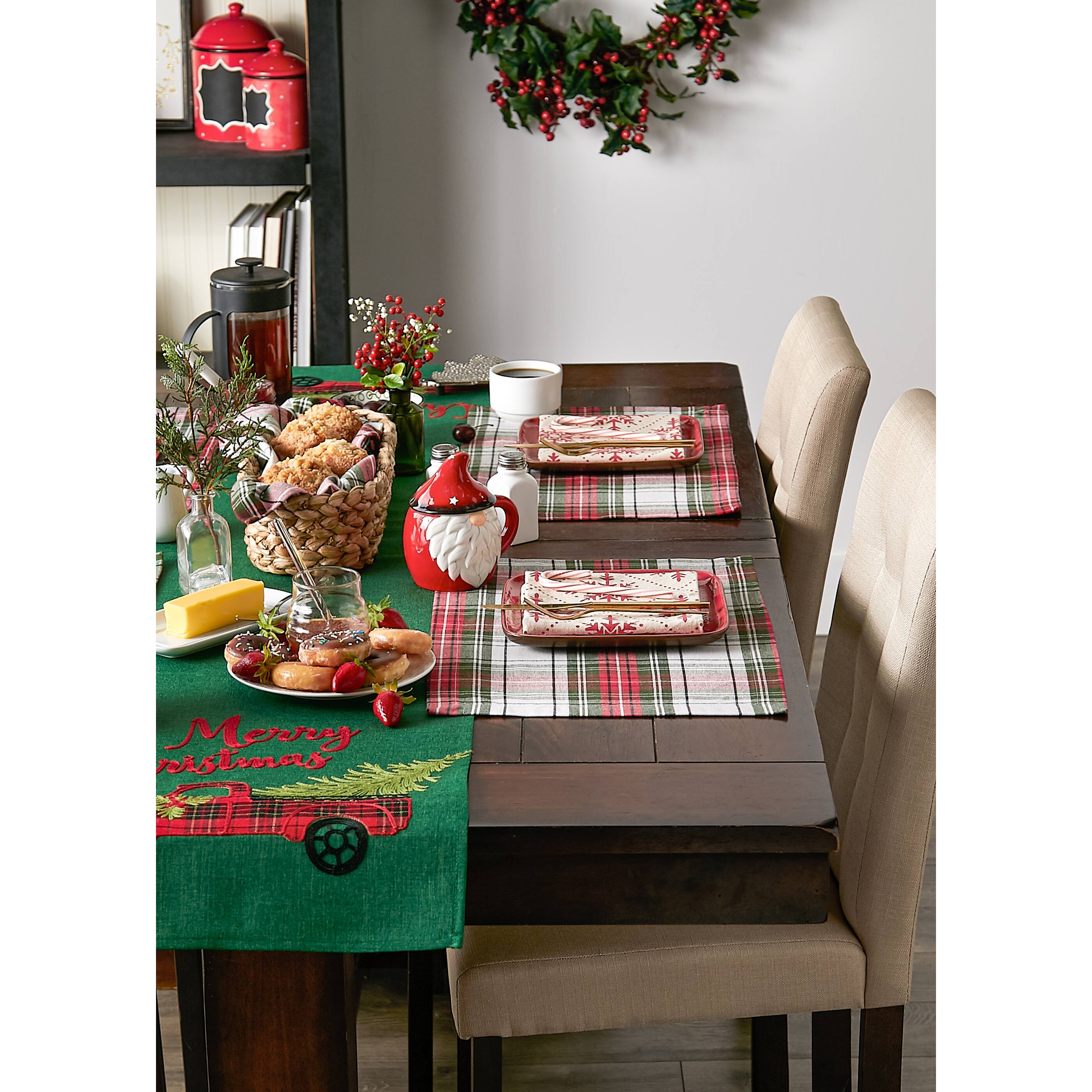 DII&#xAE; Christmas Plaid Placemats, 6ct.