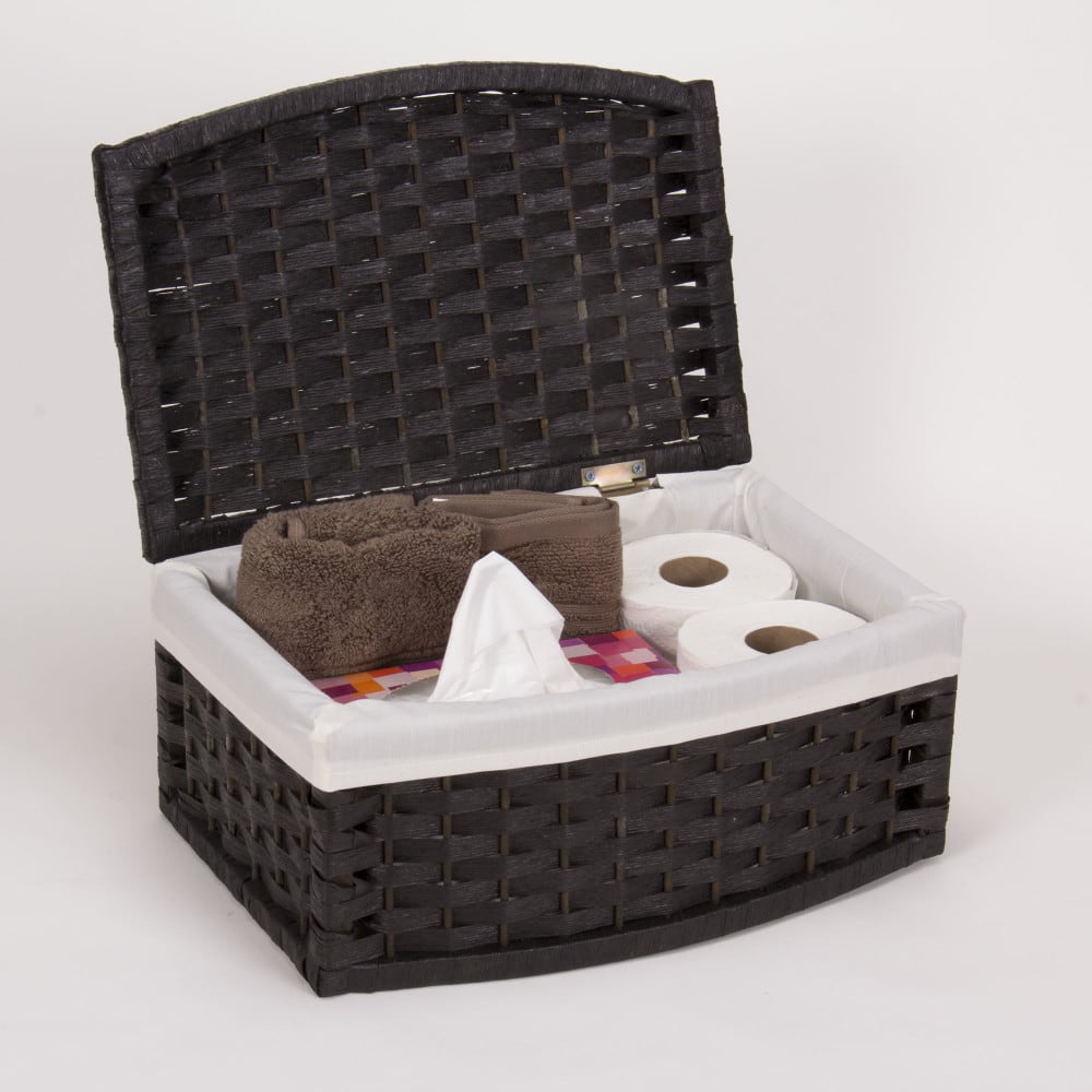 Household Essentials 7" Woven Basket with Lid