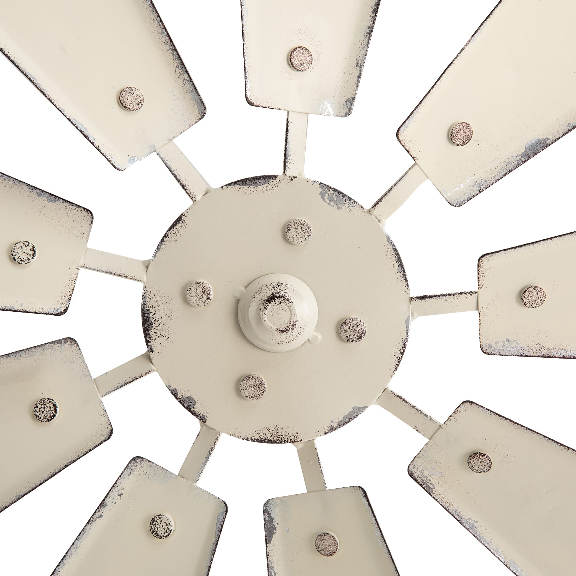 Glitzhome® 22" Beige Metal Wind Spinner Wall Décor