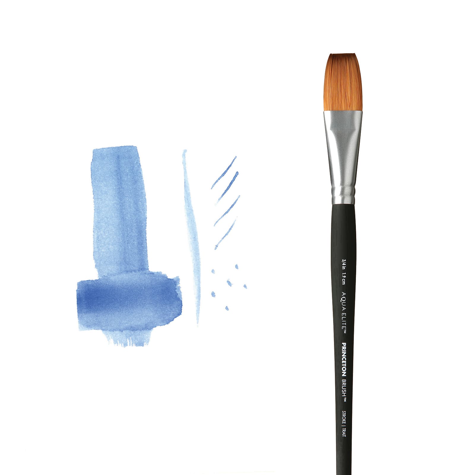 12 Pack: Princeton™ Aqua Elite™ 3/4" Short Handle Stroke Brush