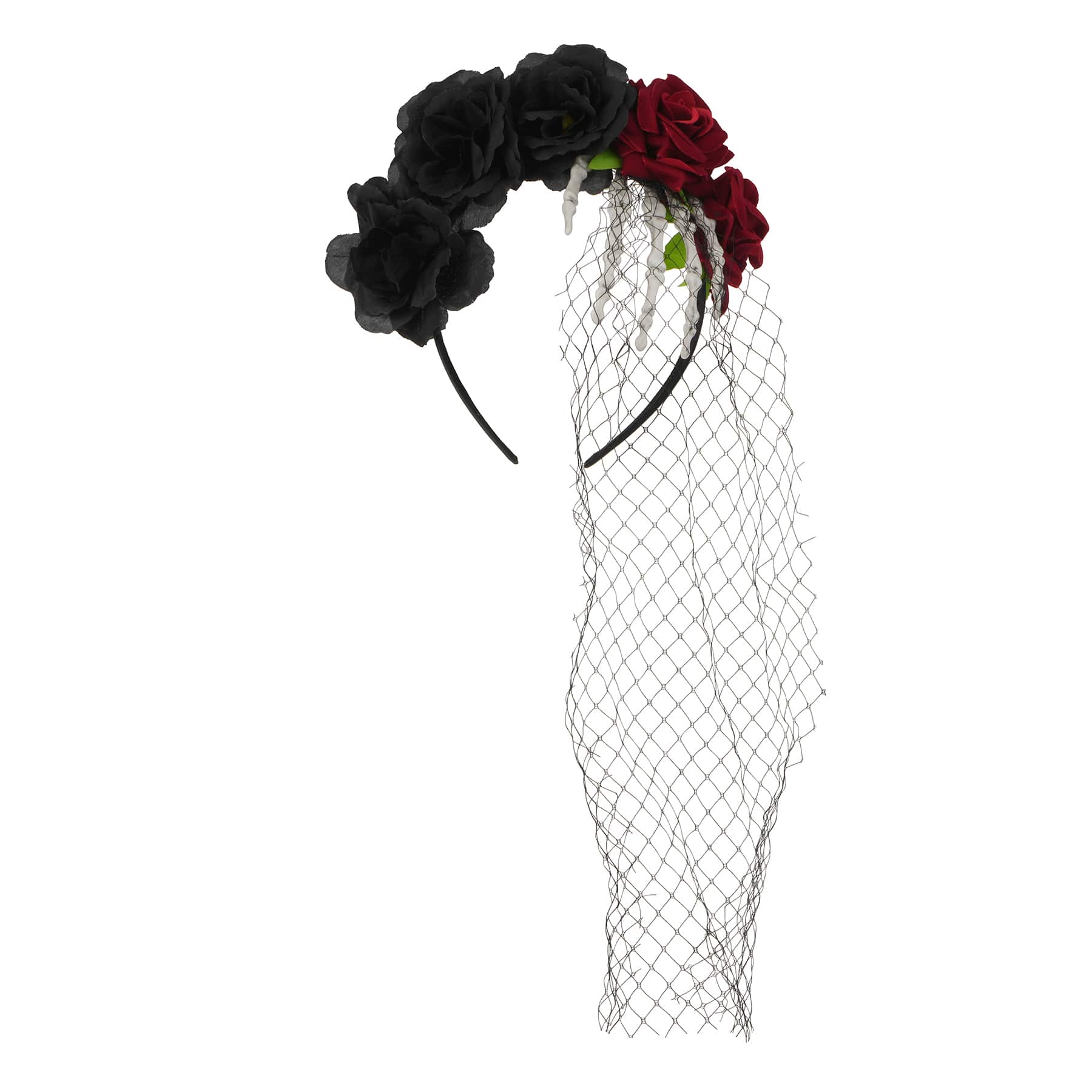 Skeleton Hand & Flower Headband by Celebrate It™