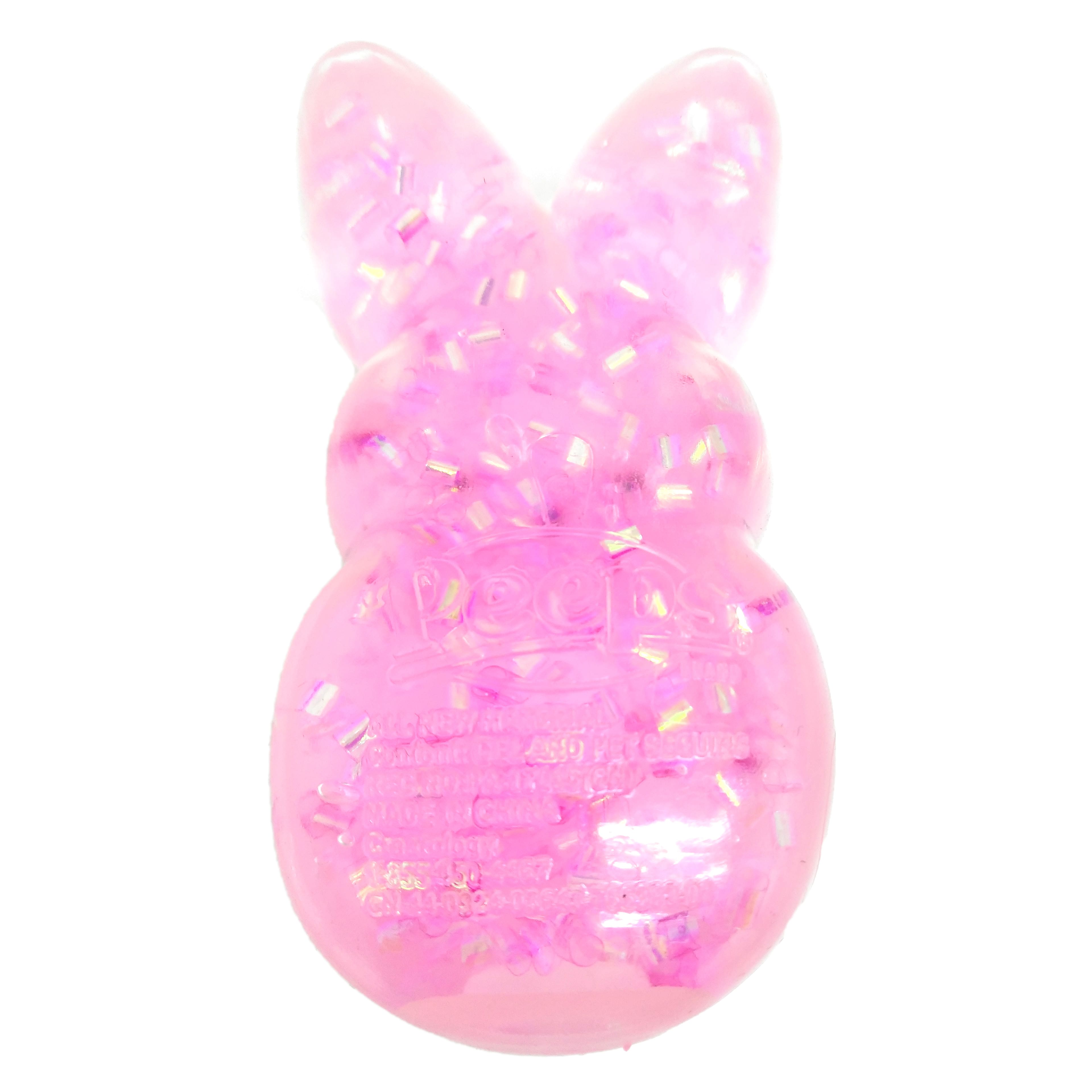 PEEPS&#xAE; Pink Bunny Tinsel Squeeze Toy