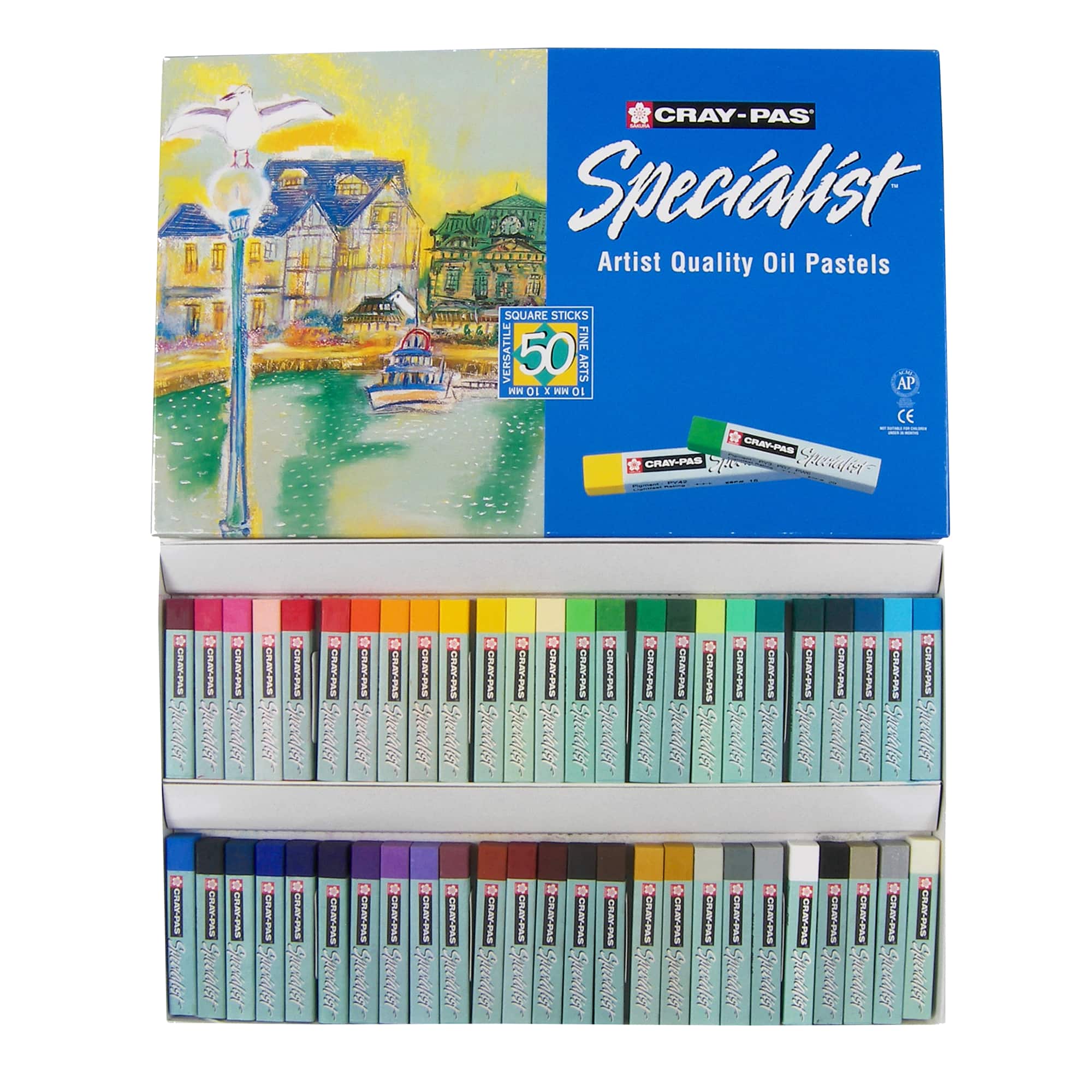 Sakura&#xAE; Cray-Pas&#xAE; Specialist&#x2122; 50 Color Artist Quality Oil Pastels