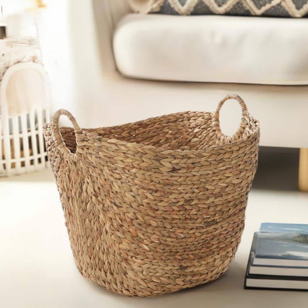 Brown Sea Grass Contemporary Storage Basket