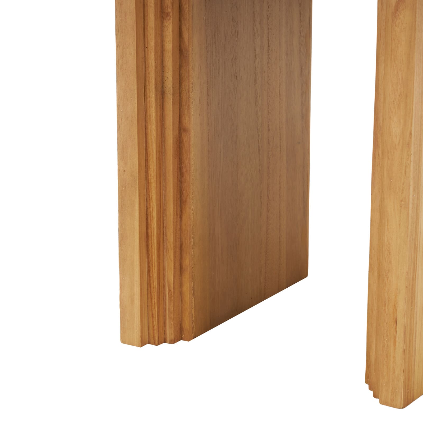 23.5" Brown Wood Cutout Arch Side End Accent Table