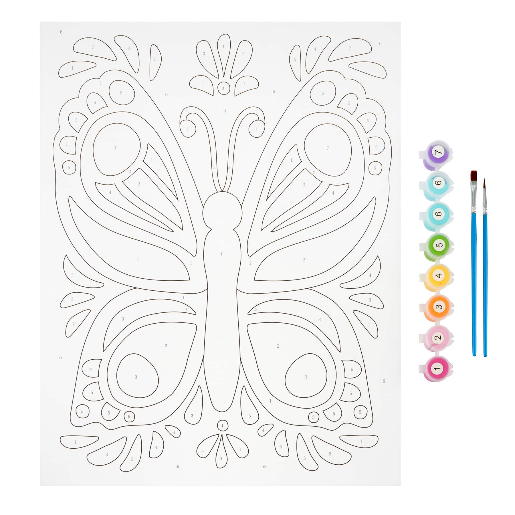 Blank Canvas or Paint-By-Number?  Numbers for kids, Coloring pages,  Kindergarten coloring pages
